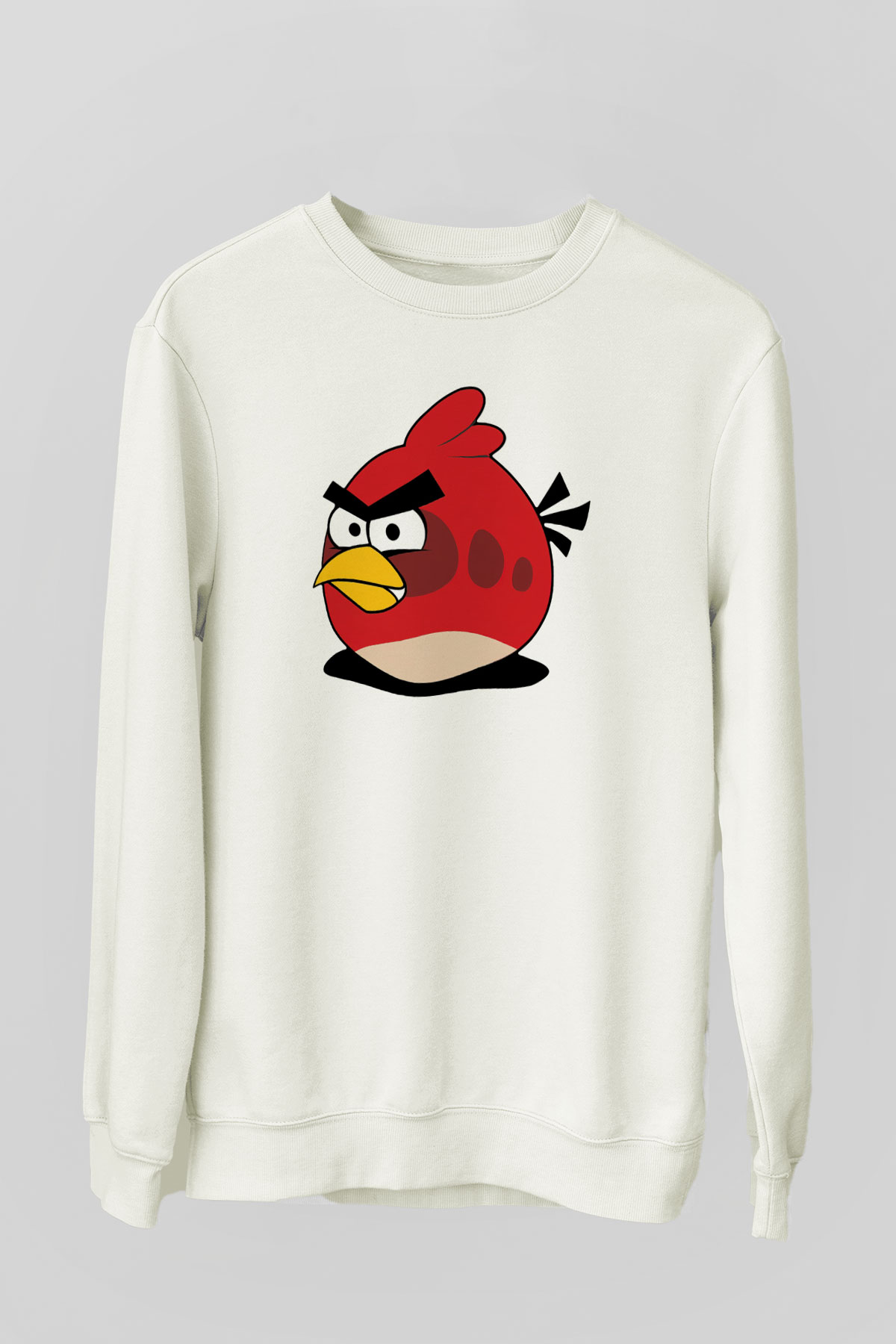 Angry Birds Beyaz Unisex Sweatshirt