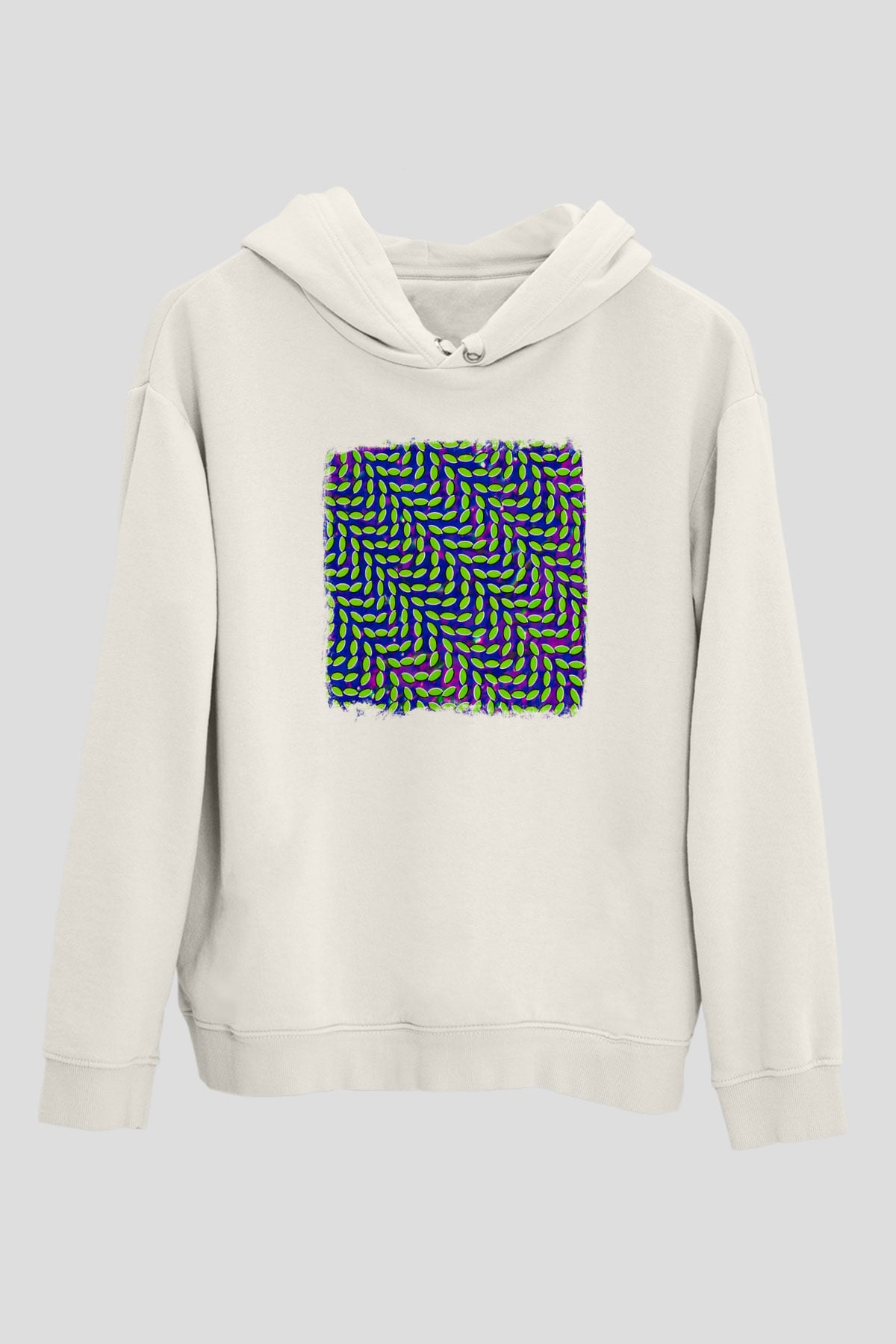 Animal Collective Baskılı Unisex Beyaz Hoodie