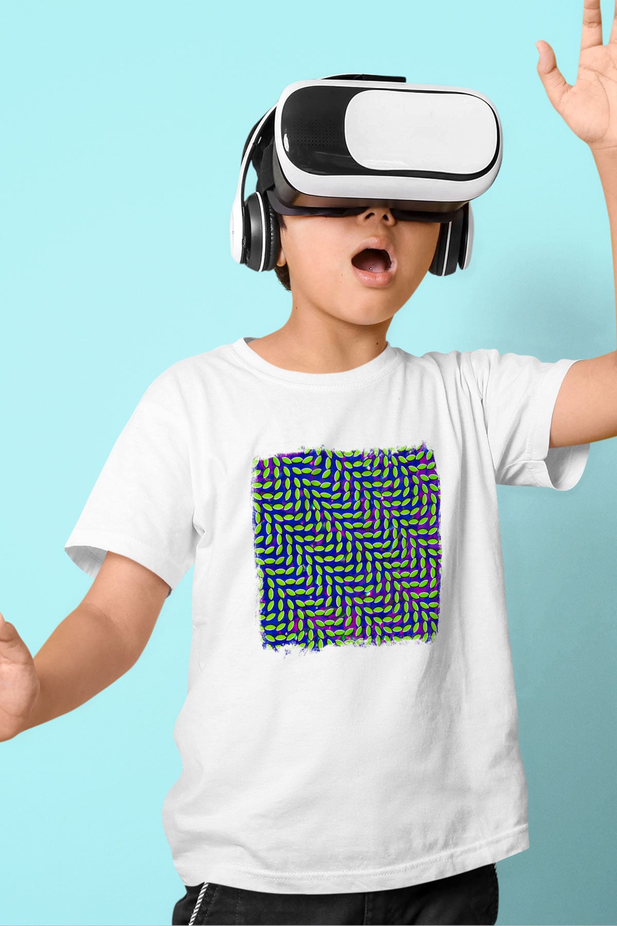 Animal Collective Baskılı Unisex Beyaz Çocuk Tişört