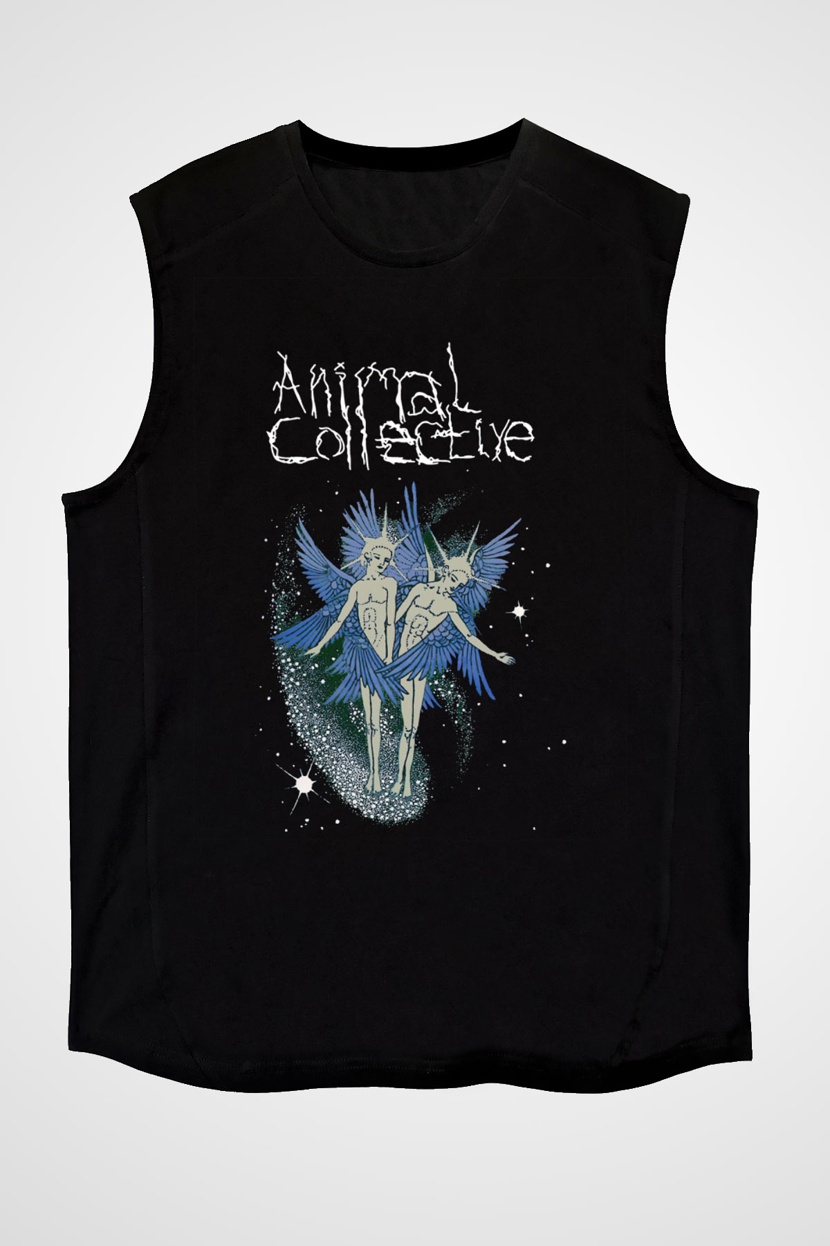 Animal Collective Siyah Unisex Kolsuz Tişört