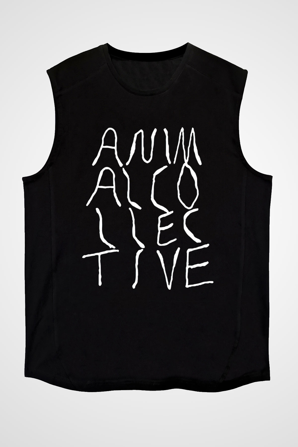 Animal Collective Siyah Unisex Kolsuz Tişört