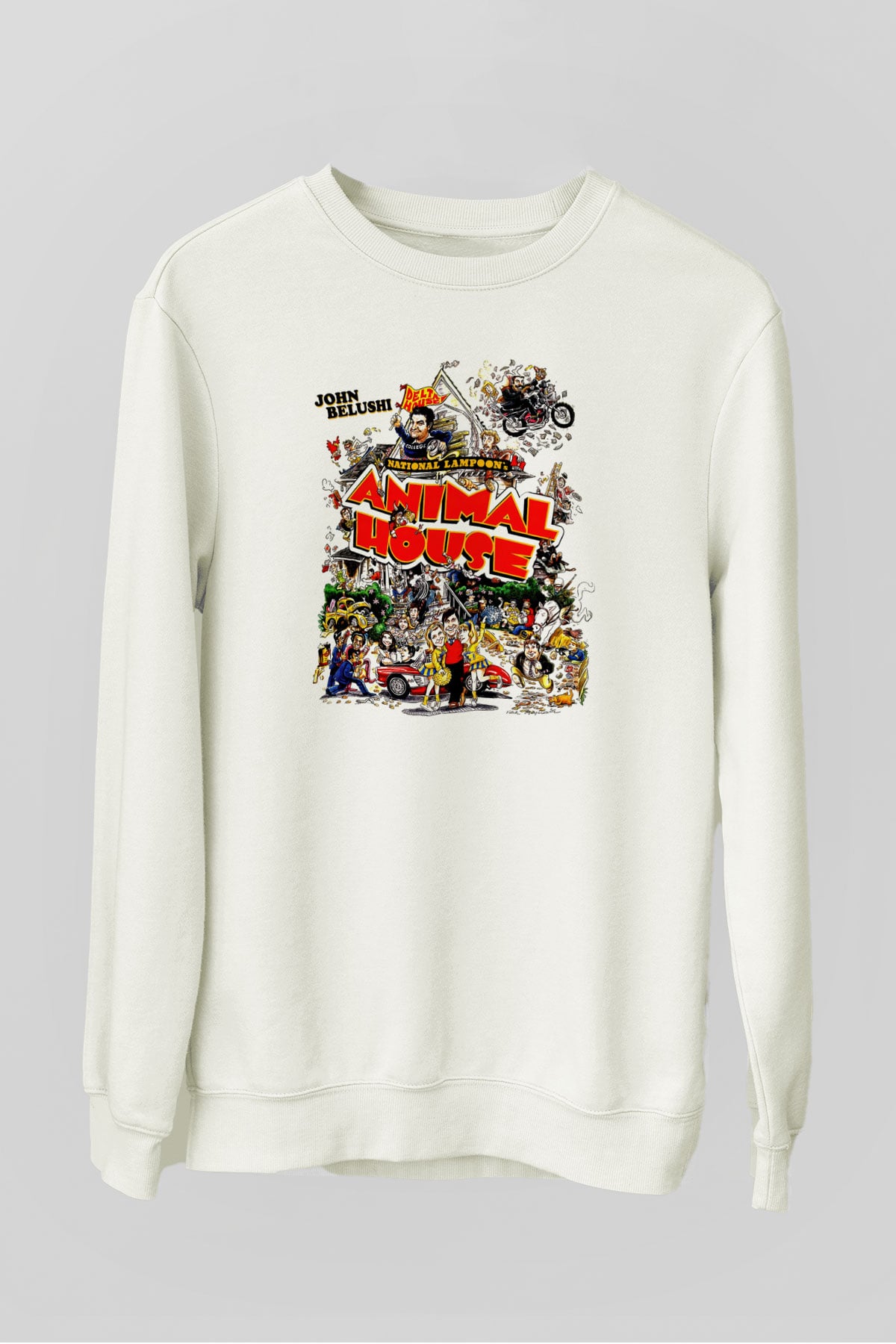 Animal House Beyaz Unisex  Sweatshirt