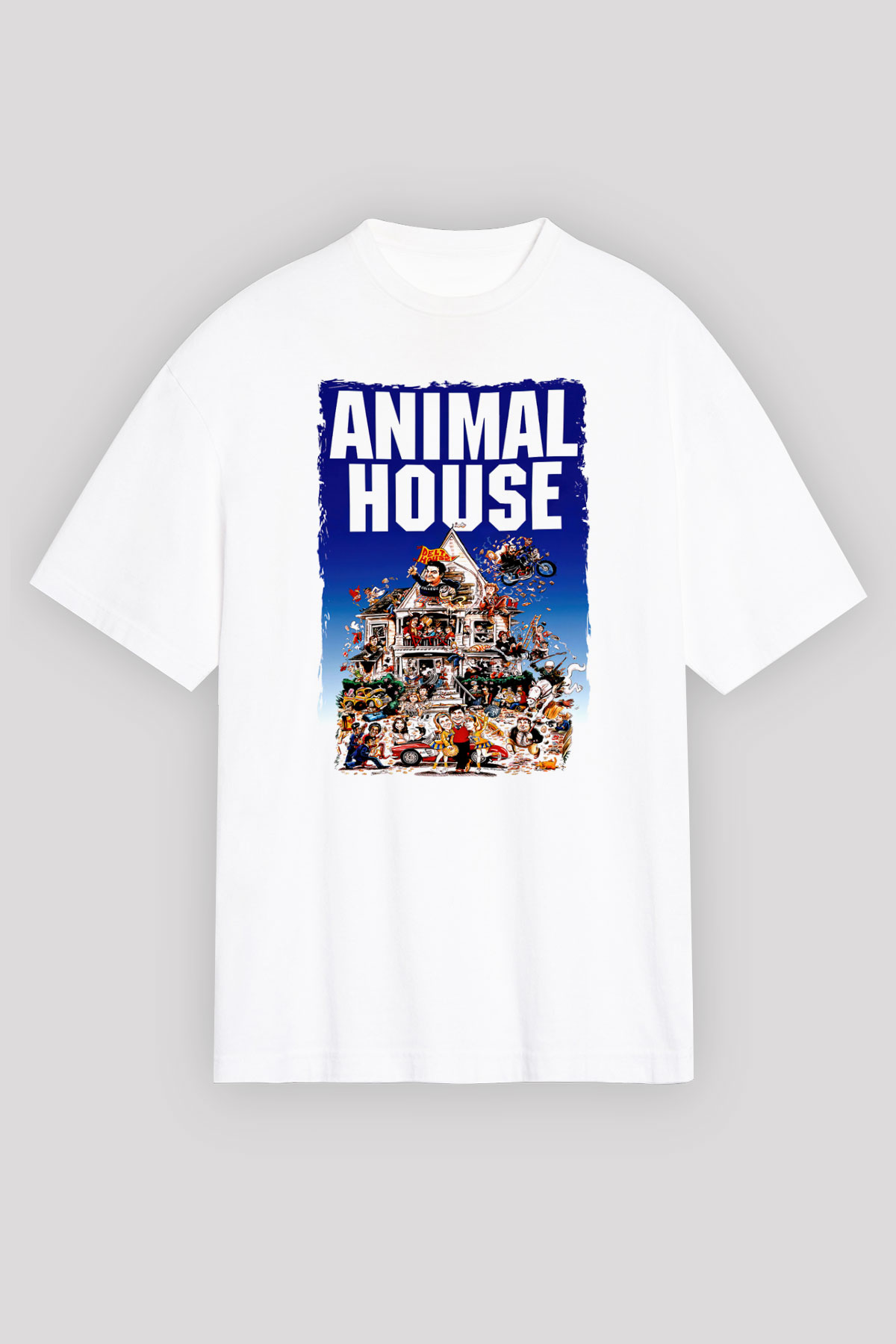 Animal House Beyaz Unisex Tişört