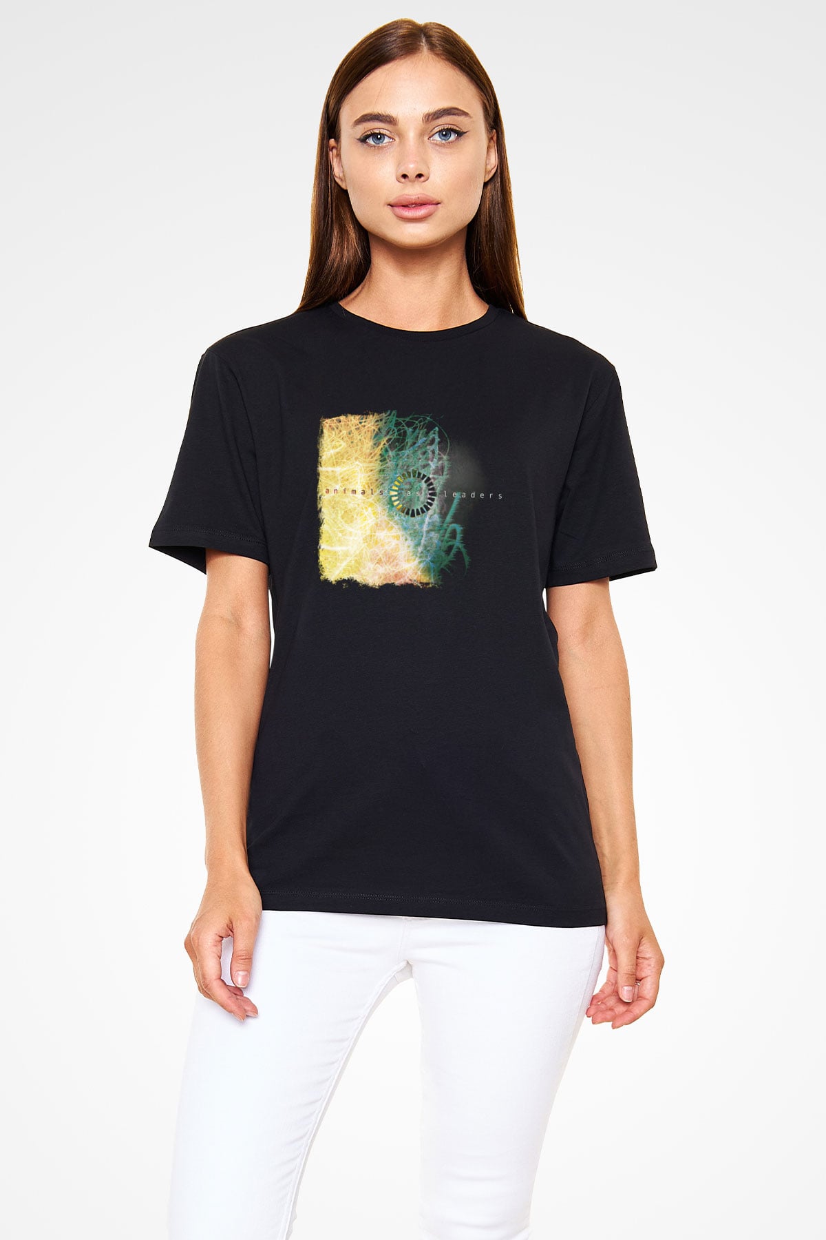 Animals as Leaders Baskılı Unisex Siyah Tişört