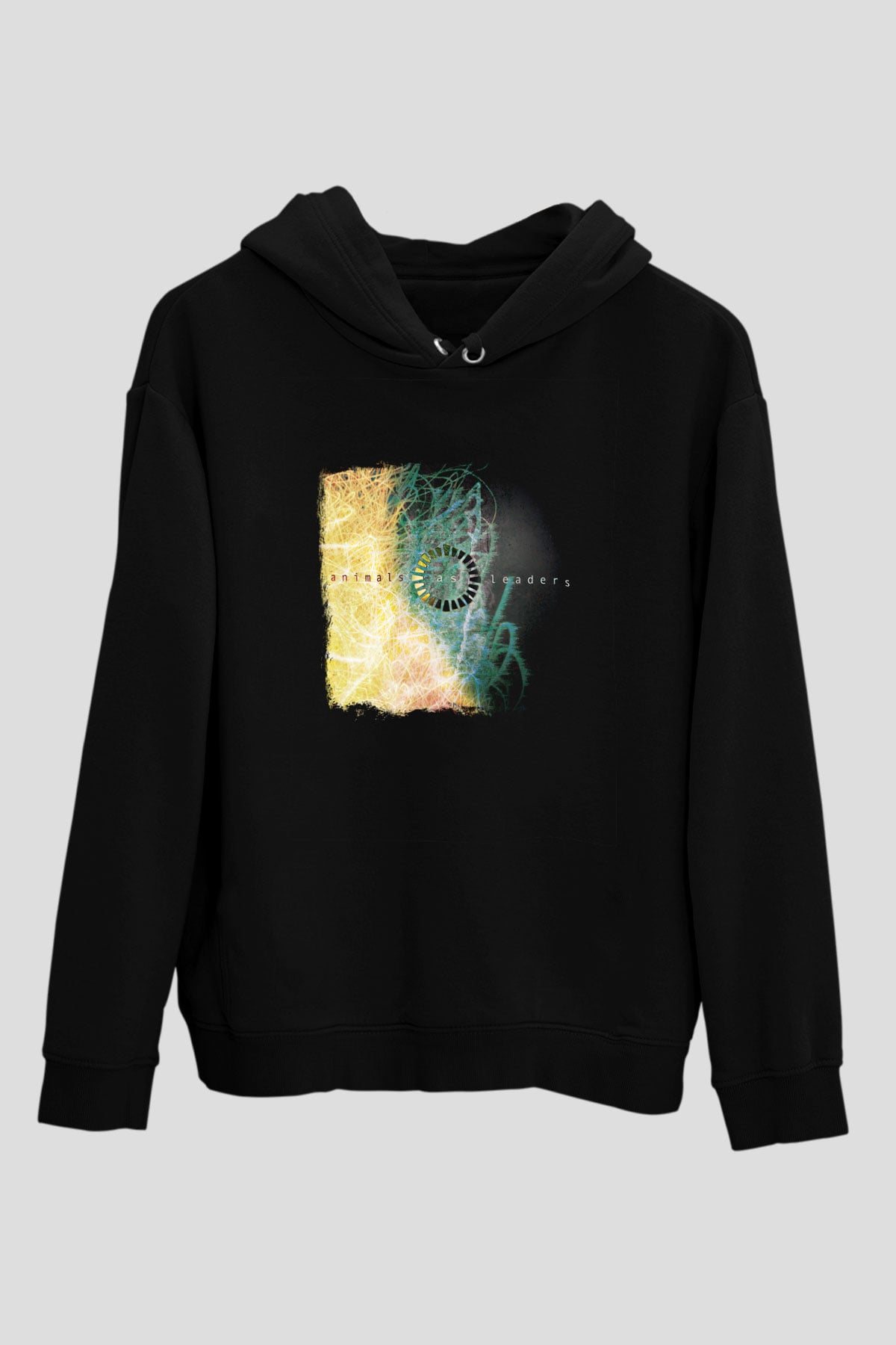 Animals as Leaders Baskılı Unisex Siyah Hoodie