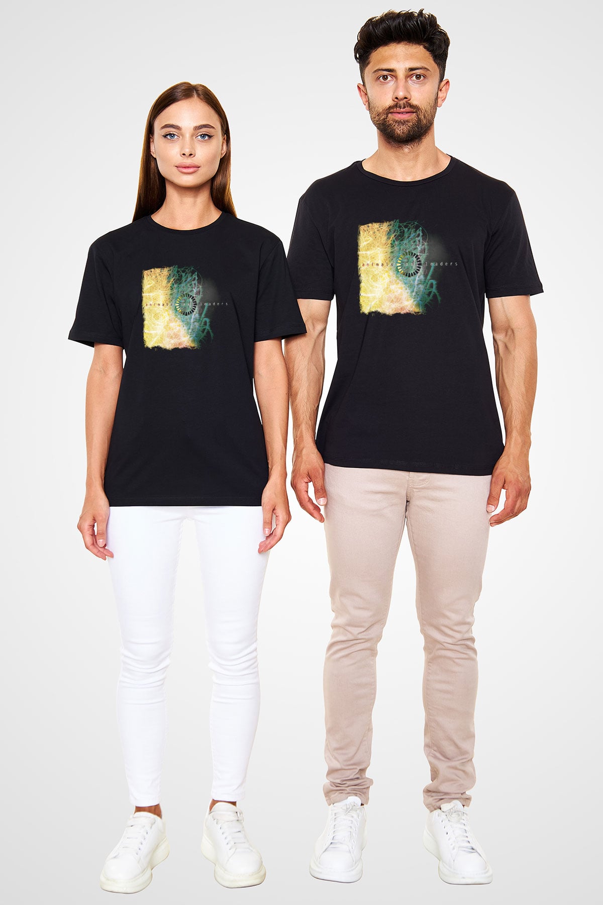 Animals as Leaders Baskılı Unisex Siyah Tişört
