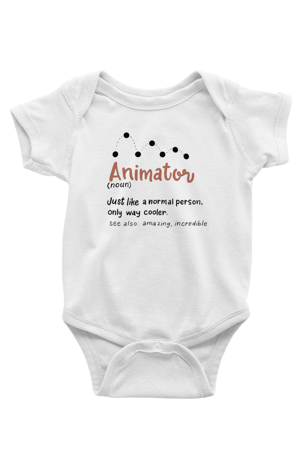 Animatör Beyaz Bebek Body - Zıbın