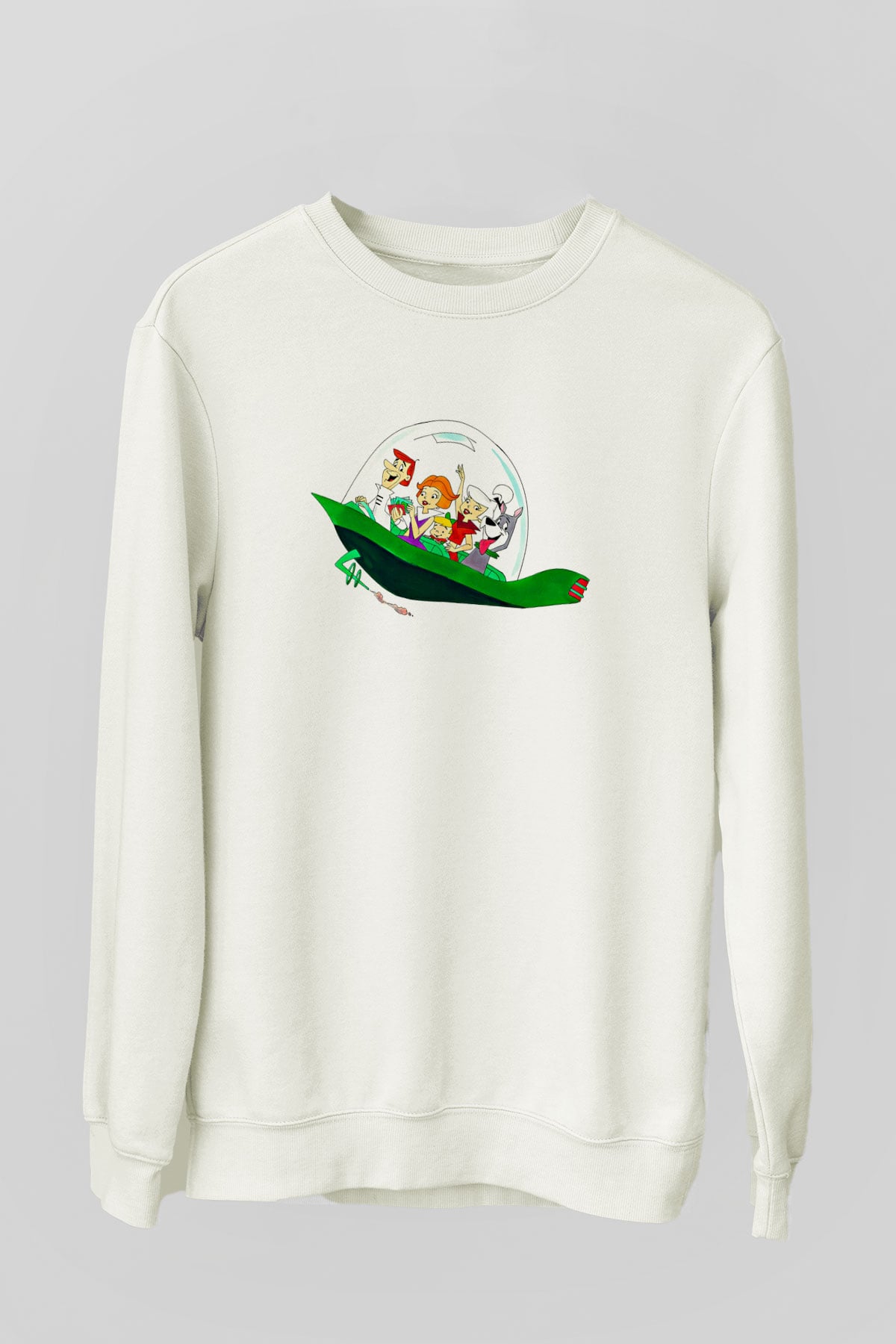 Animatör Beyaz Unisex Sweatshirt