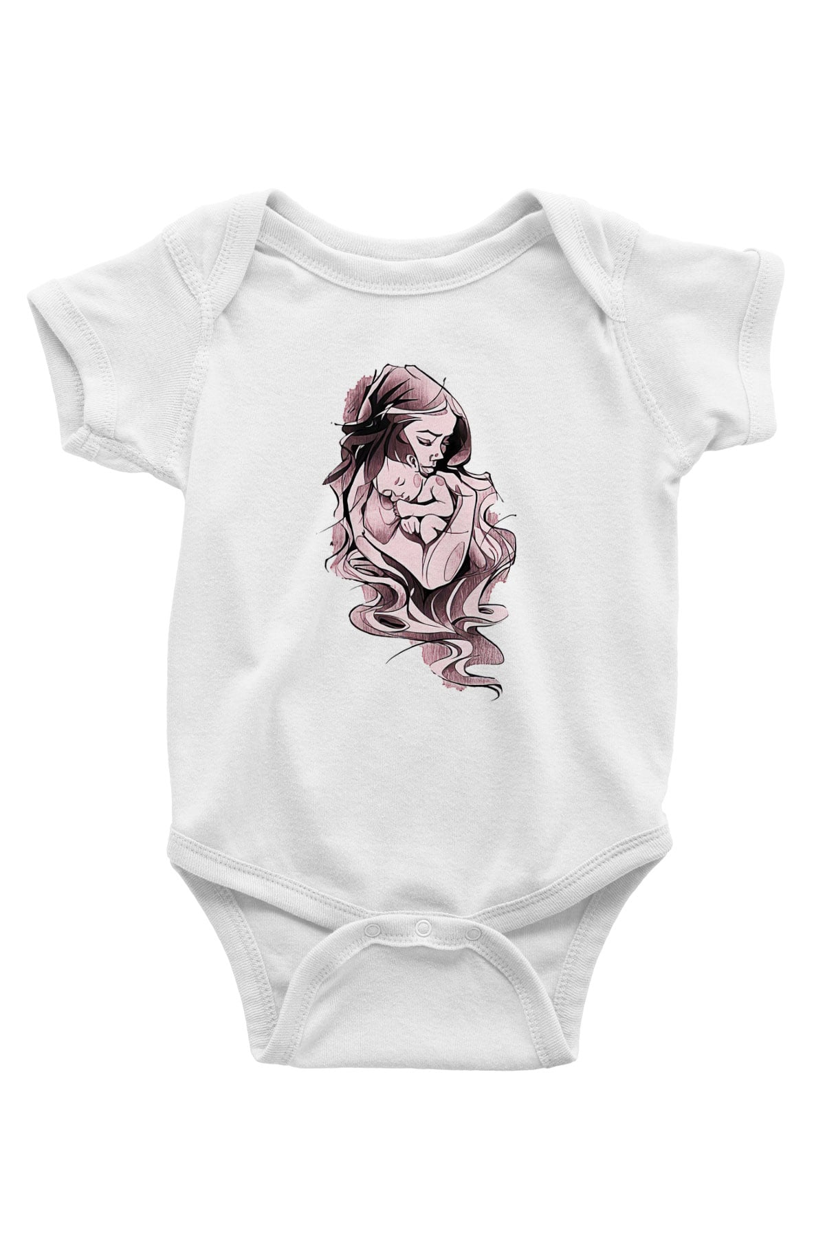 Anneler Günü Baskılı Beyaz Unisex Bebek Body - Zıbın