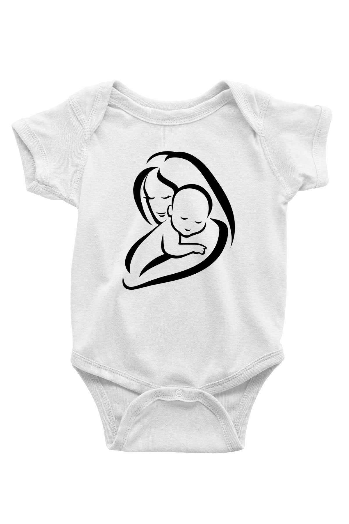 Anneler Günü Baskılı Beyaz Unisex Bebek Body - Zıbın