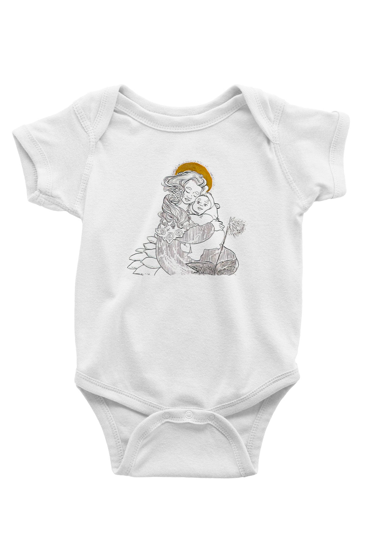 Anneler Günü Baskılı Beyaz Unisex Bebek Body - Zıbın