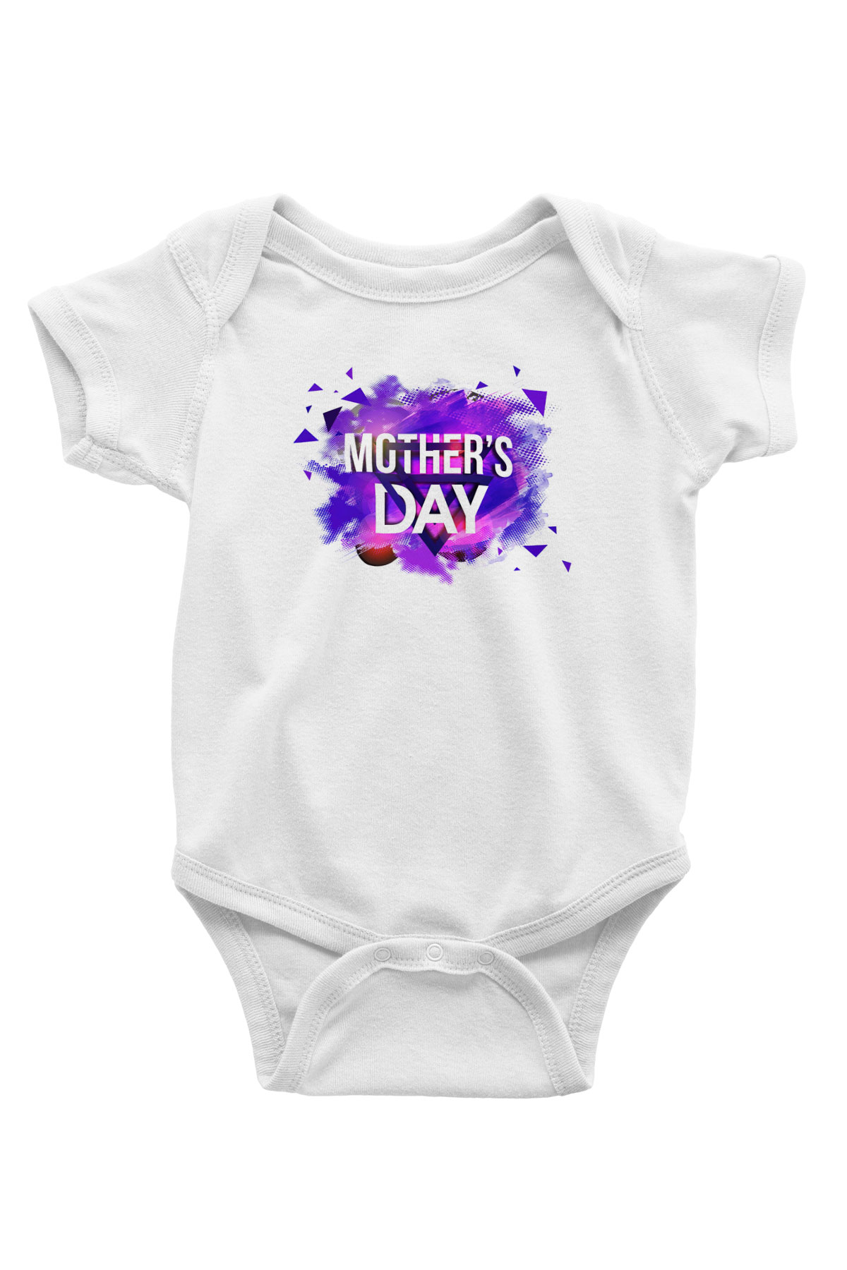 Anneler Günü Baskılı Beyaz Unisex Bebek Body - Zıbın
