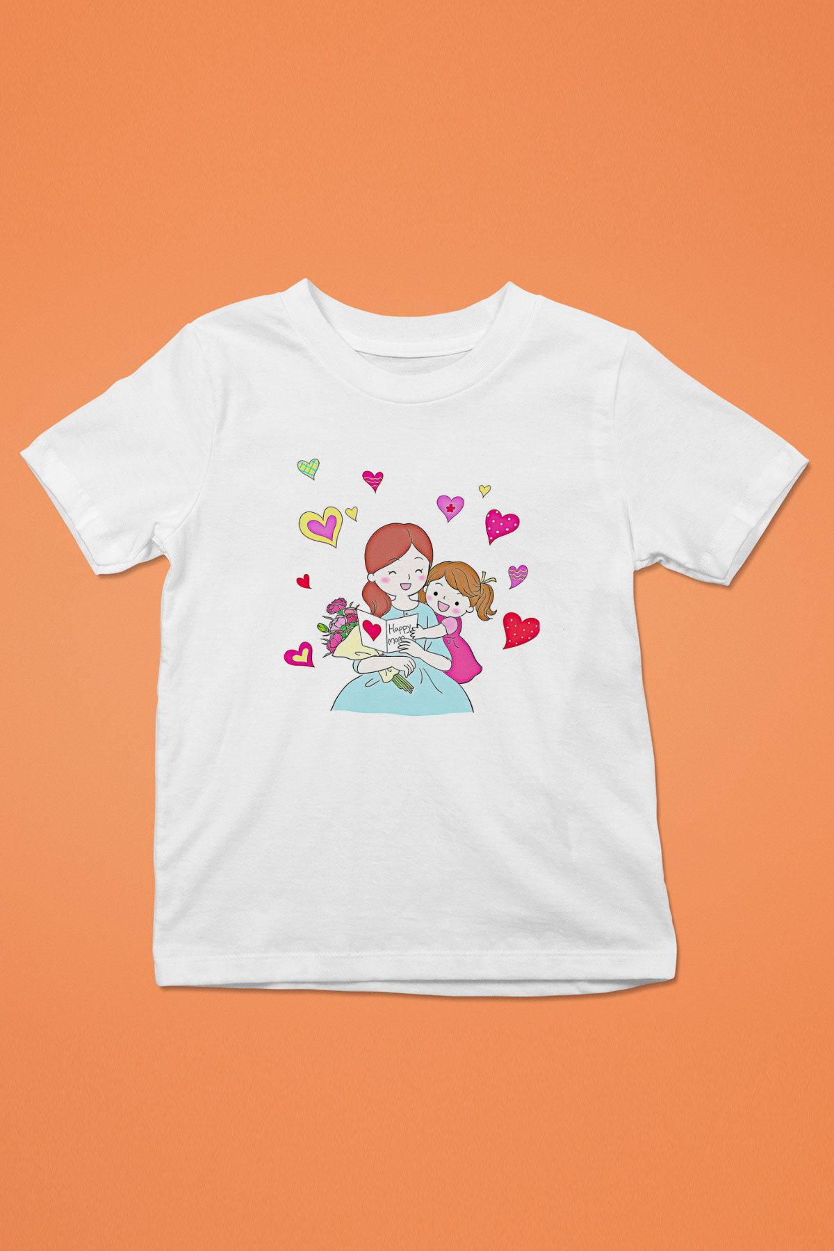 Anneler Günü Baskılı Beyaz Unisex Beyaz Çocuk Tişört - Tshirt