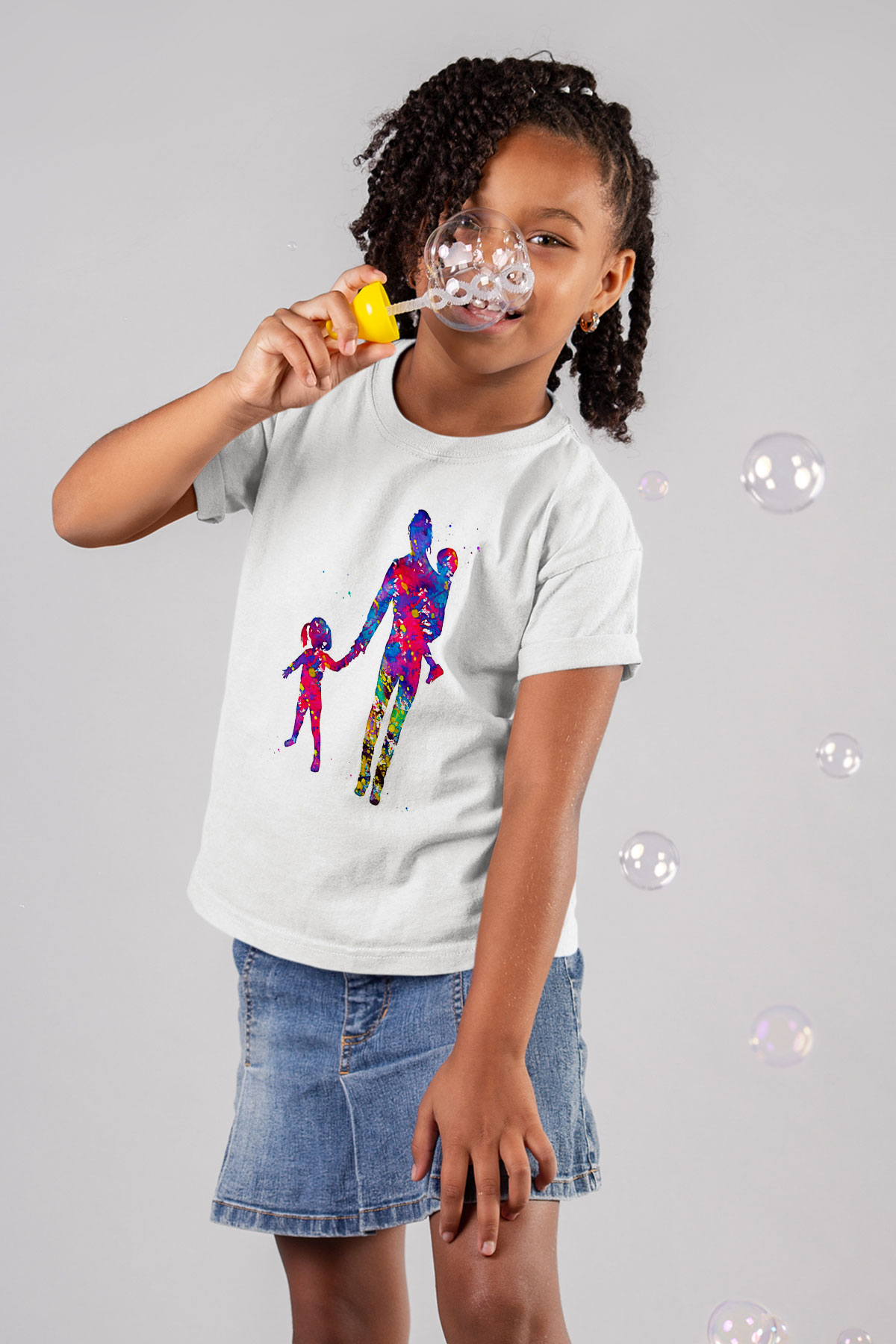 Anneler Günü Baskılı Beyaz Unisex Beyaz Çocuk Tişört - Tshirt
