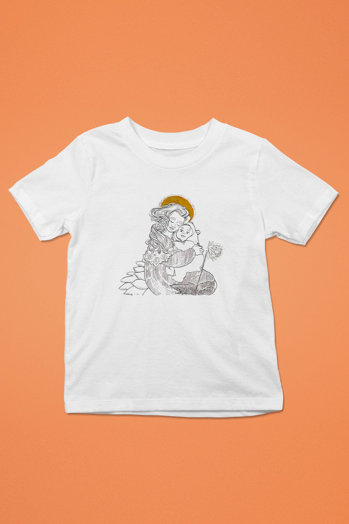Anneler Günü Baskılı Beyaz Unisex Beyaz Çocuk Tişört - Tshirt