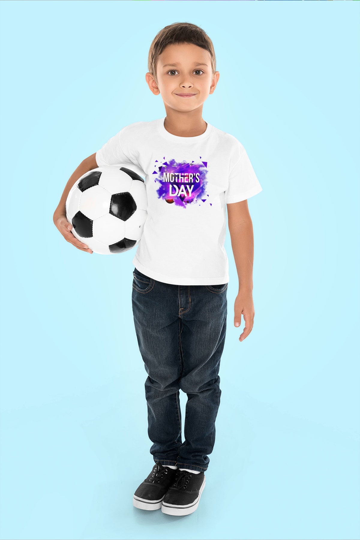 Anneler Günü Baskılı Beyaz Unisex Çocuk Tişört