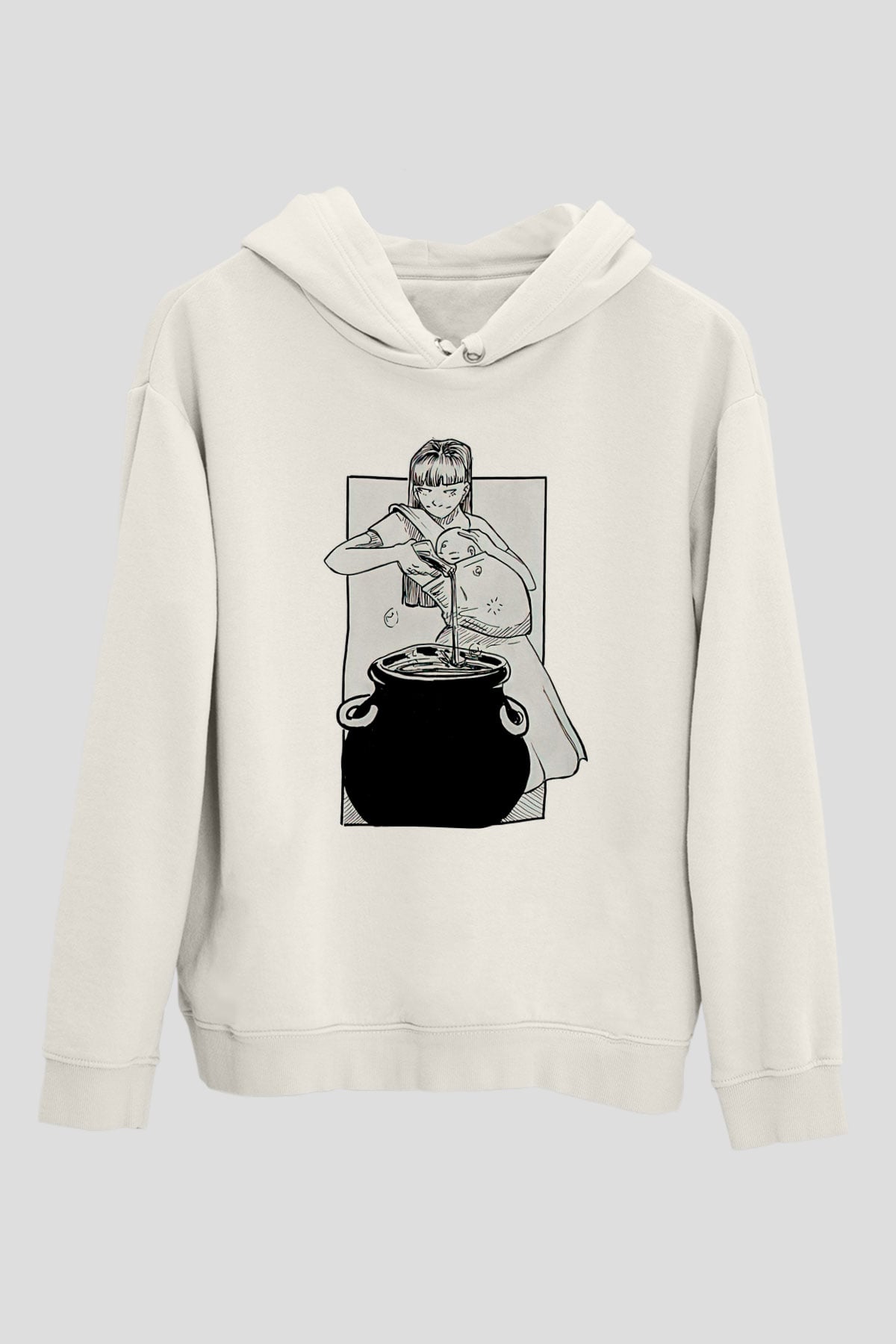Anneler Günü Baskılı Beyaz Unisex Hoodie