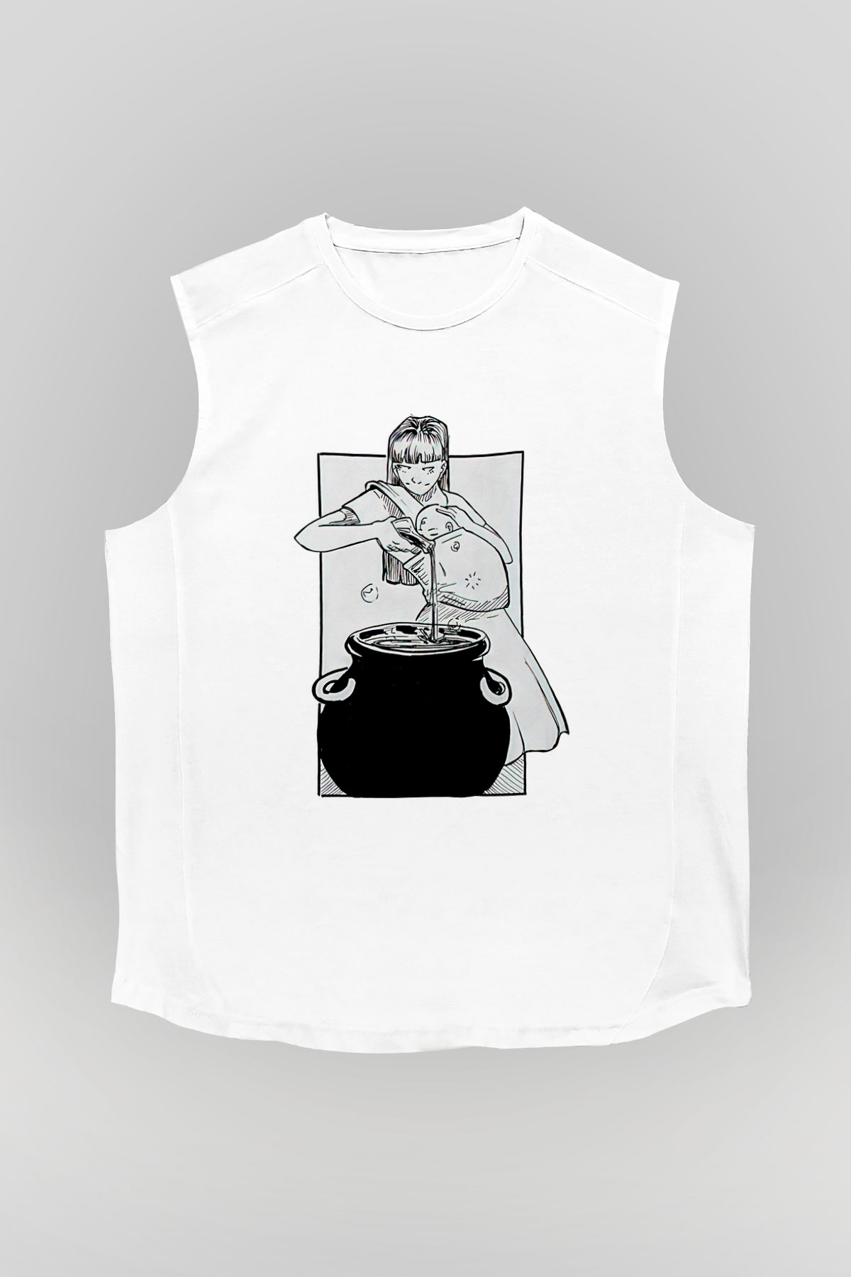 Anneler Günü Baskılı Beyaz Unisex Kolsuz Tişört - Tshirt