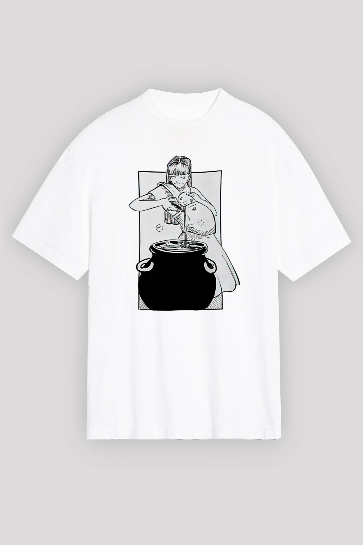 Anneler Günü Baskılı Beyaz Unisex Oversize Tişört - Tshirt