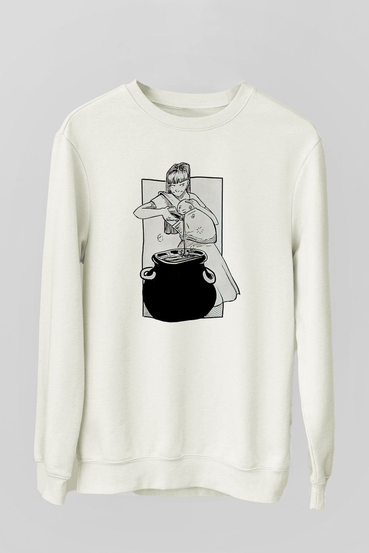Anneler Günü Baskılı Beyaz Unisex Sweatshirt