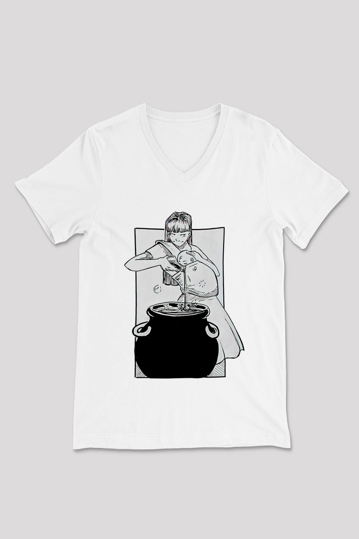 Anneler Günü Baskılı Beyaz Unisex V Yaka Tişört - Tshirt