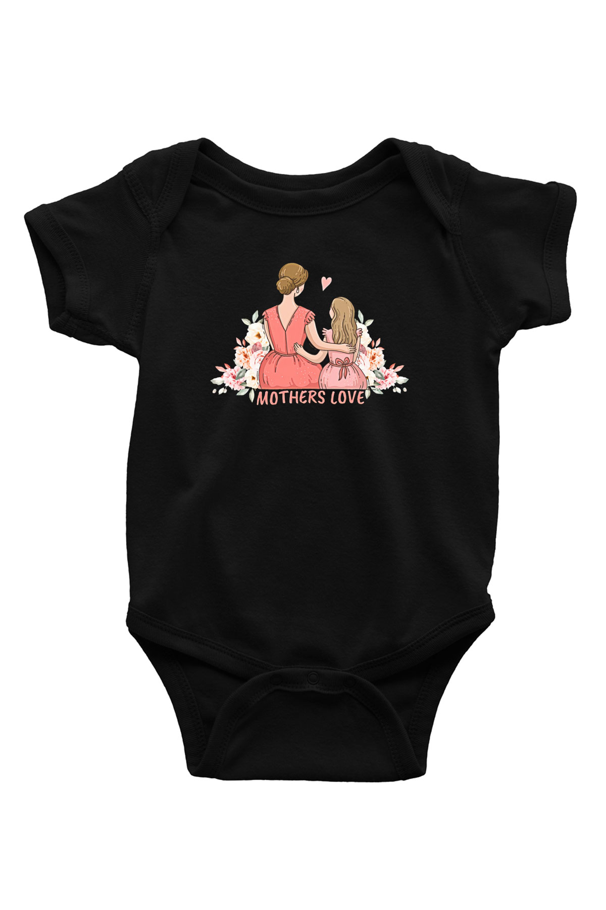 Anneler Günü Baskılı Unisex Siyah Bebek Body - Zıbın
