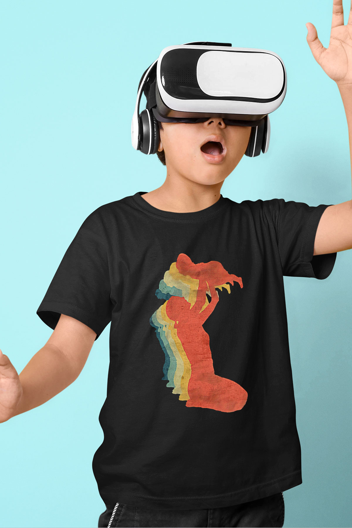 Anneler Günü Baskılı Unisex Siyah Çocuk Tişört - Tshirt