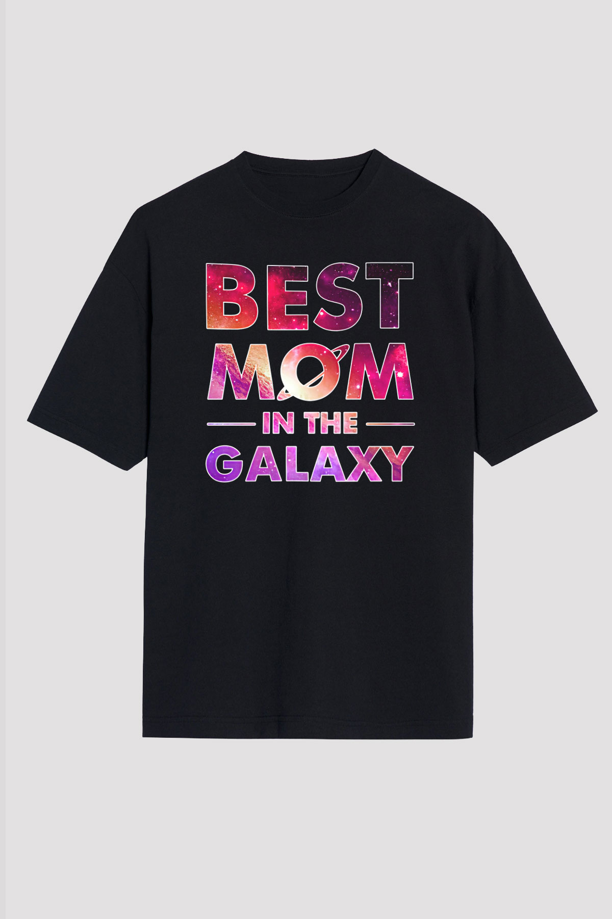Anneler Günü Baskılı Unisex Siyah Oversize Tişört - Tshirt
