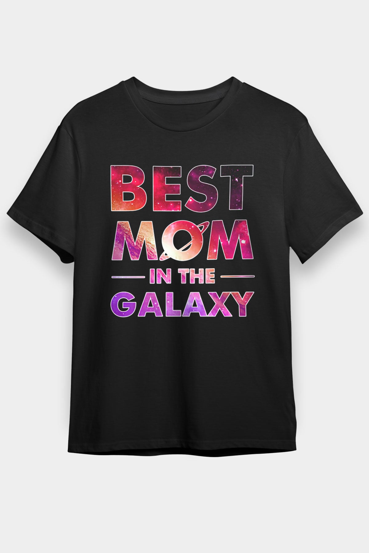 Anneler Günü Baskılı Unisex Siyah Tişört - Tshirt