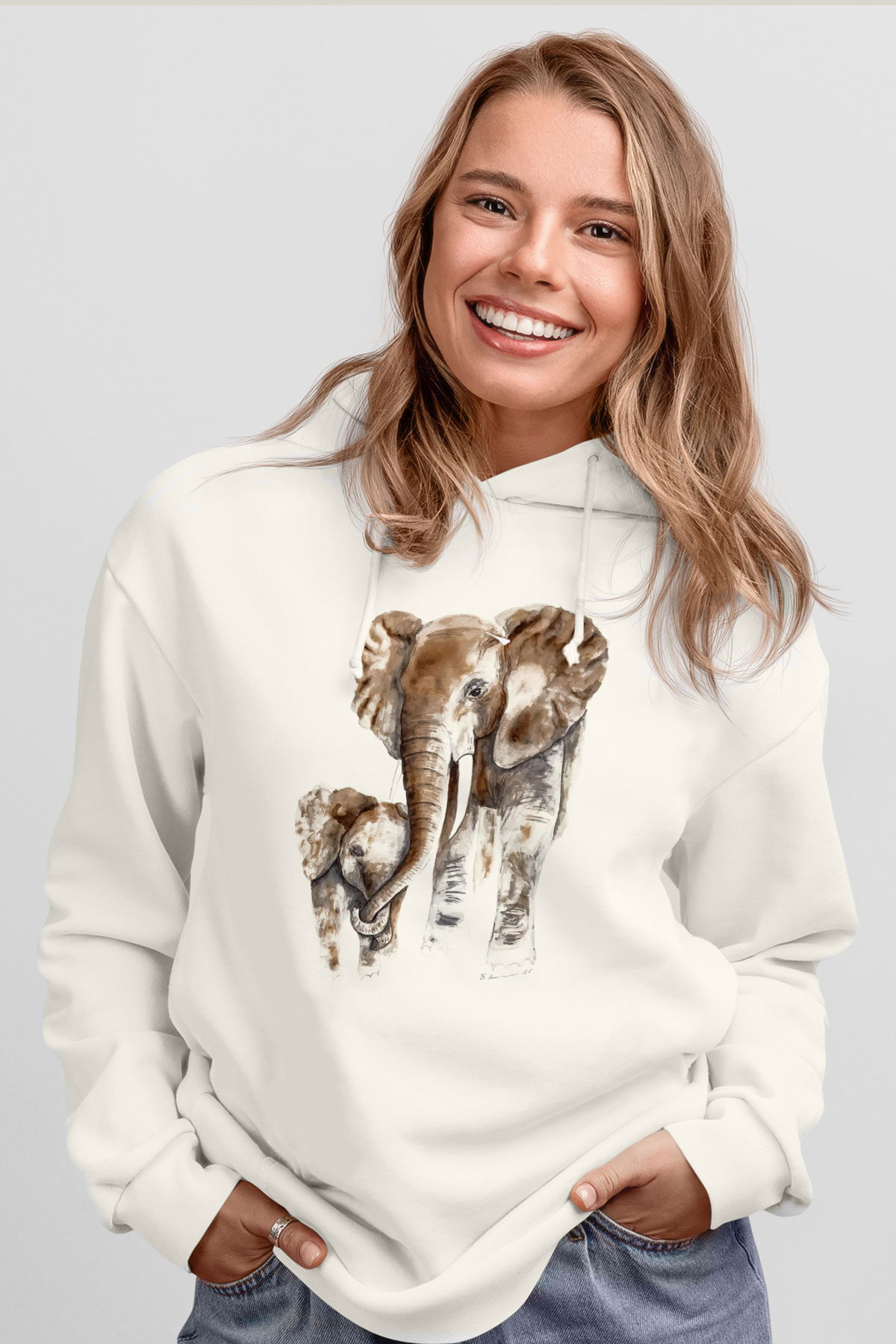 Anneler Günü Beyaz Unisex Hoodie