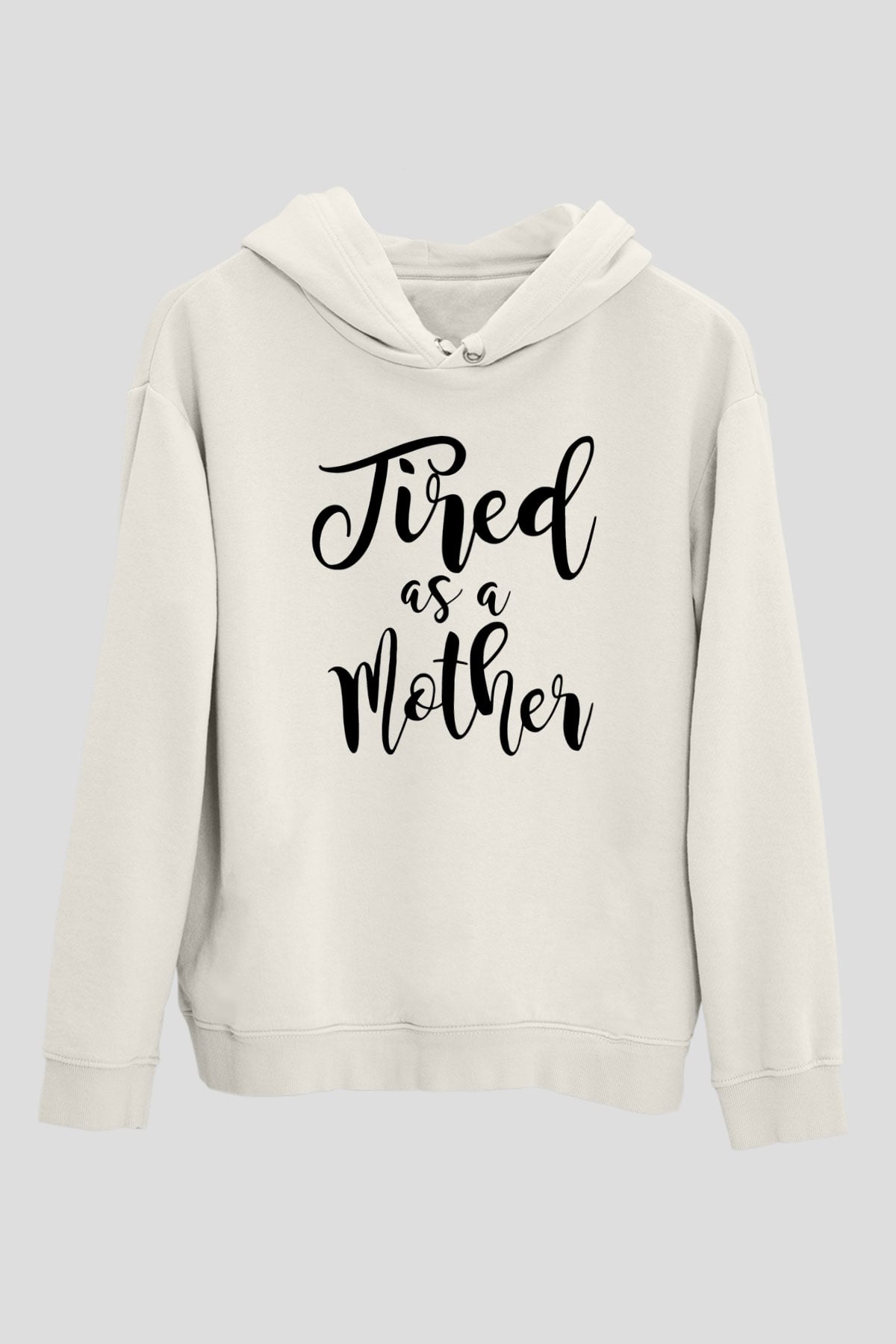 Anneler Günü Beyaz Unisex Kapşonlu Sweatshirt