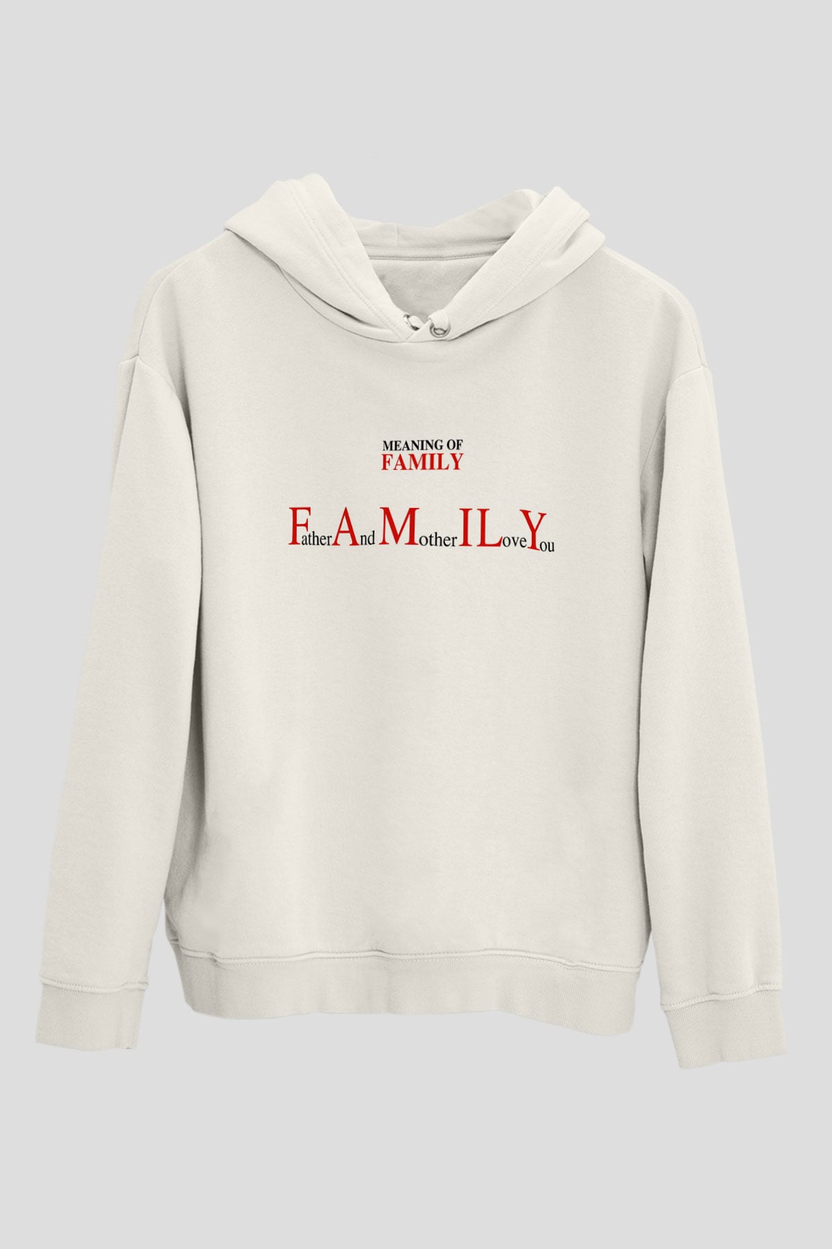 Anneler Günü Beyaz Unisex Kapşonlu Sweatshirt