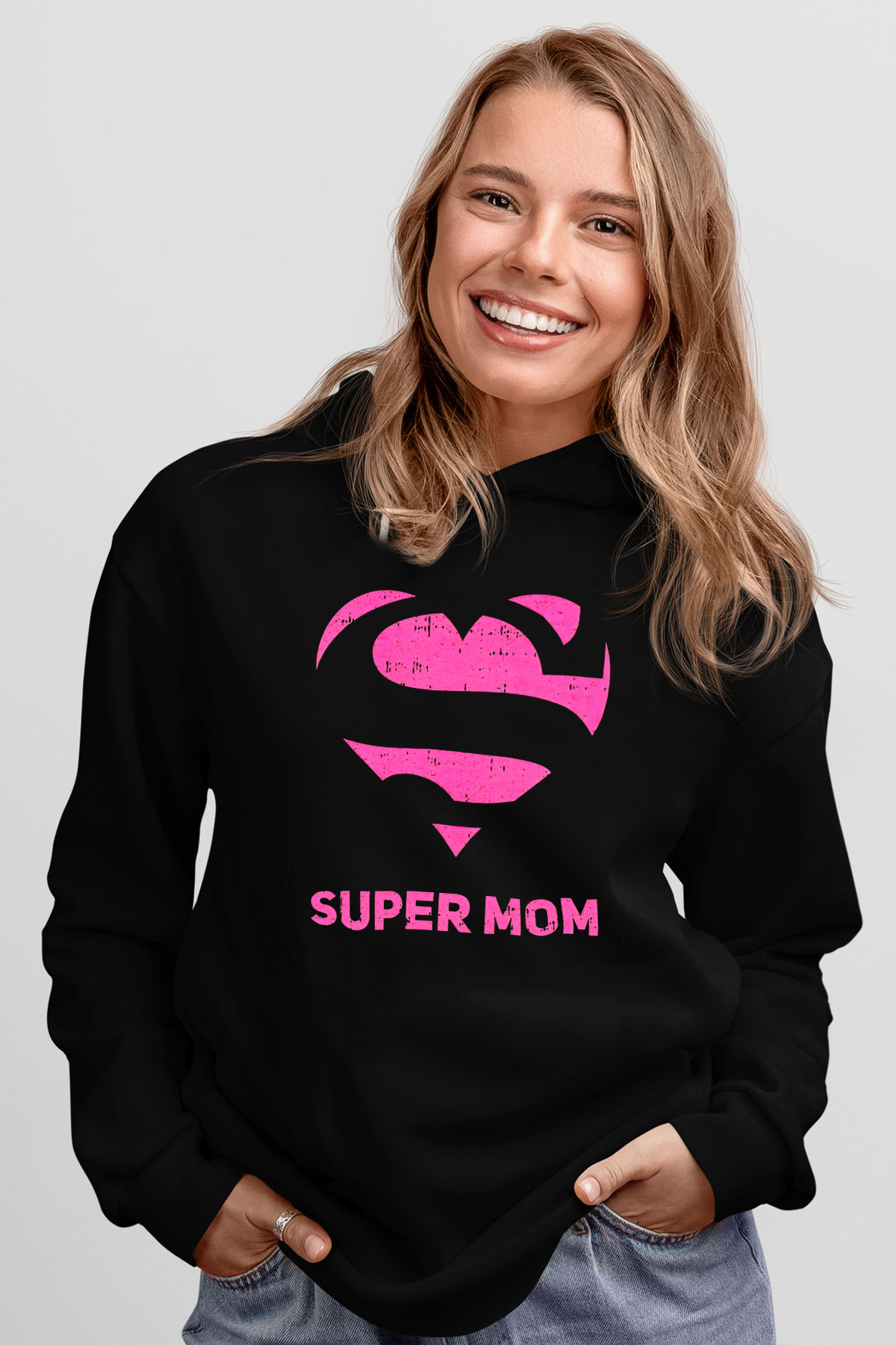 Anneler Günü Siyah Unisex Hoodie