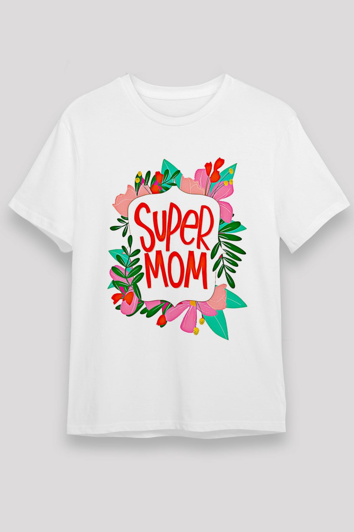 Anneler Günü Unisex Baskılı Beyaz Tişört - Tshirt