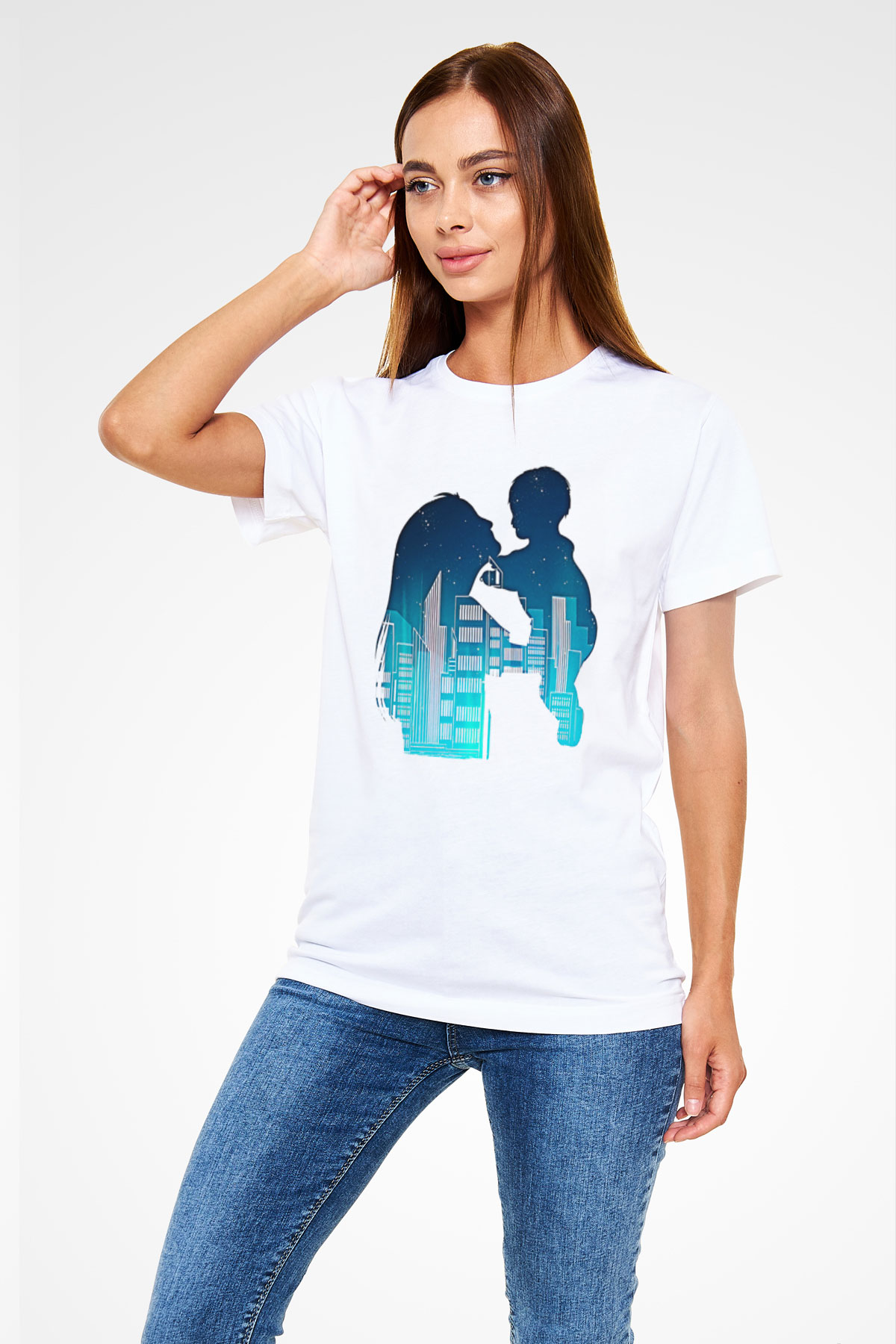 Anneler Günü Unisex Baskılı Beyaz Tişört - Tshirt