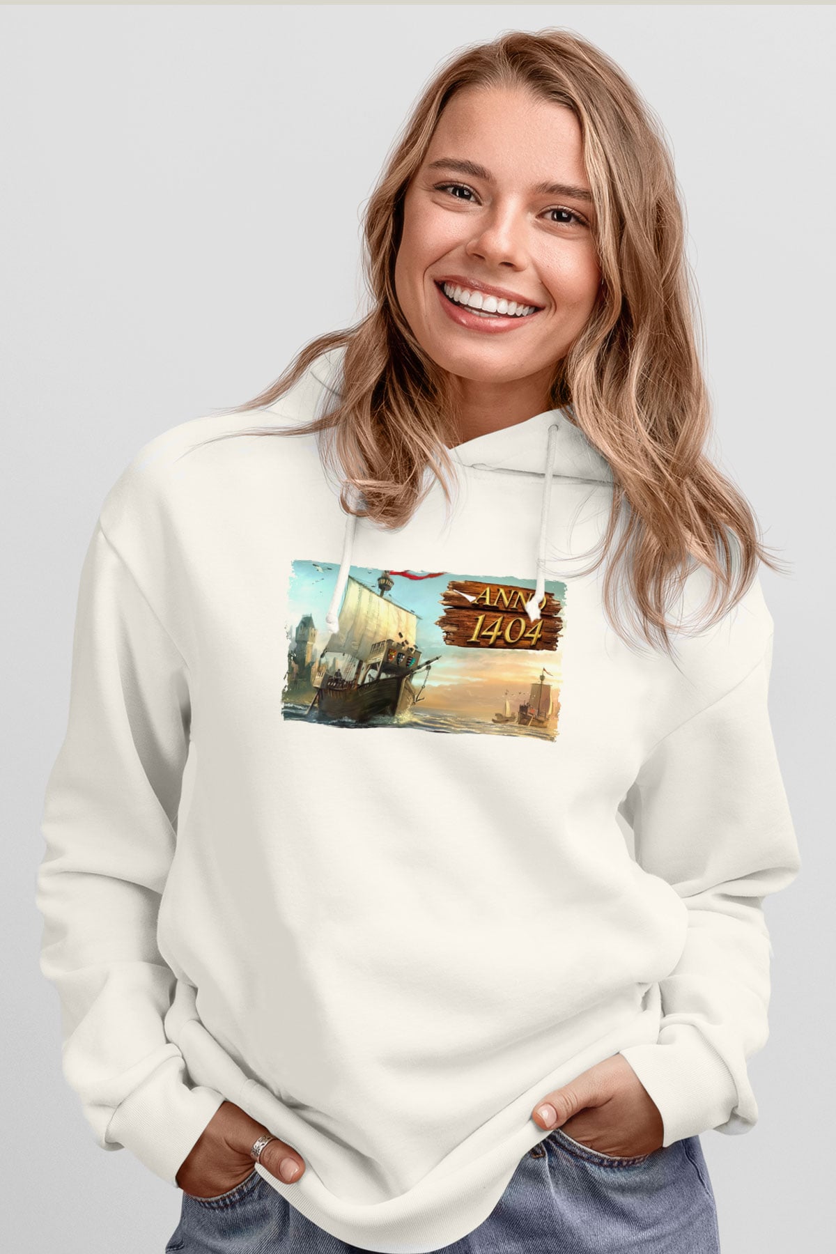 Anno 1404 Beyaz Unisex Hoodie