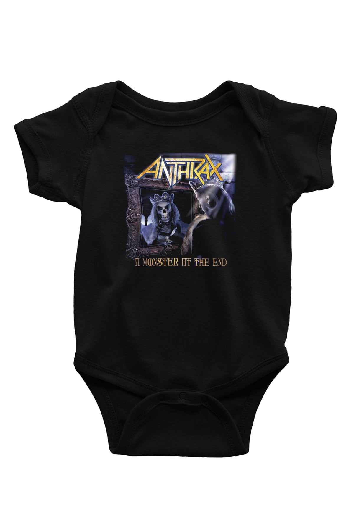 Anthrax Baskılı Siyah Bebek Body - Zıbın
