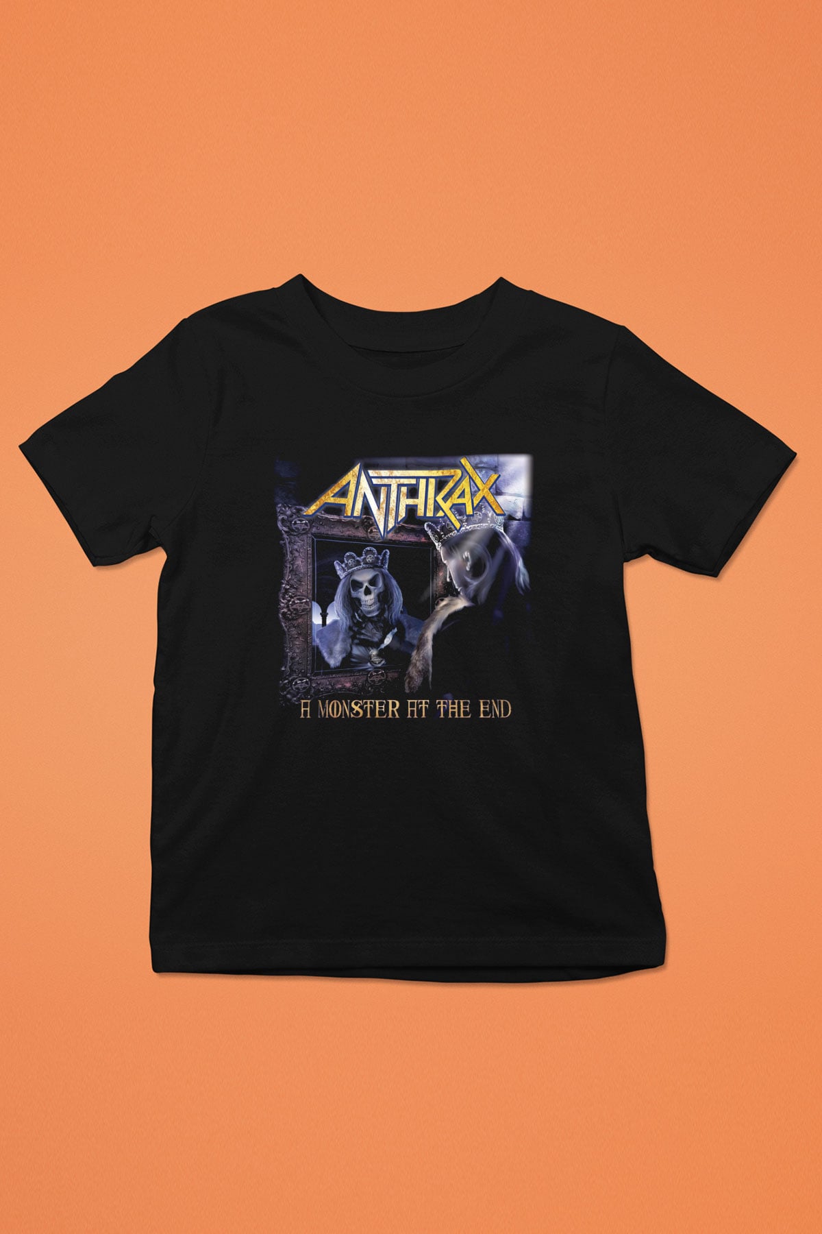 Anthrax Baskılı Siyah Unisex Çocuk Tişört