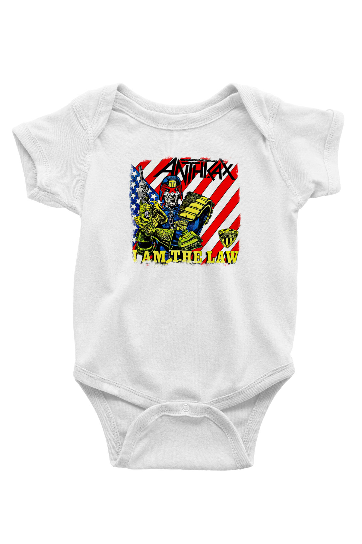 Anthrax Baskılı Unisex Beyaz Bebek Body - Zıbın