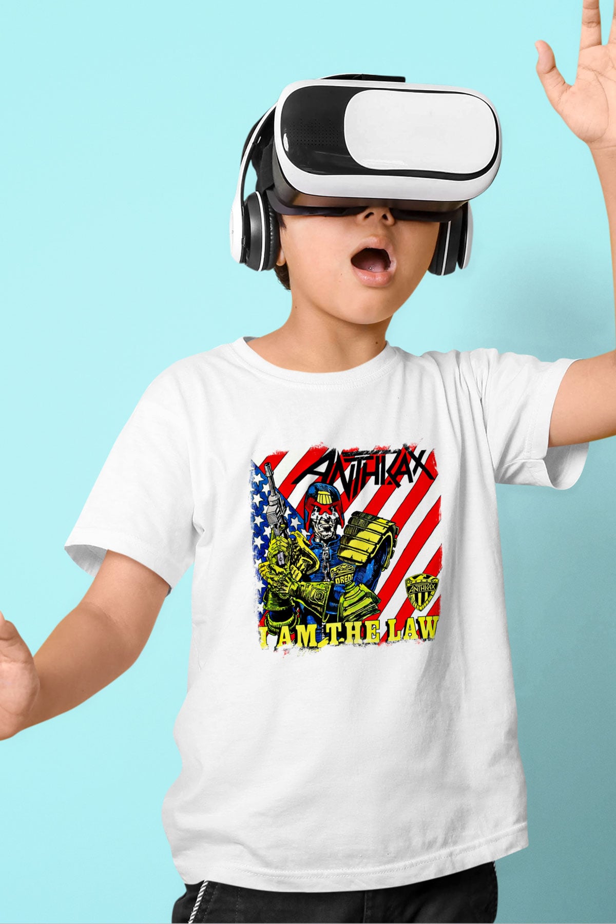 Anthrax Baskılı Unisex Beyaz Çocuk Tişört