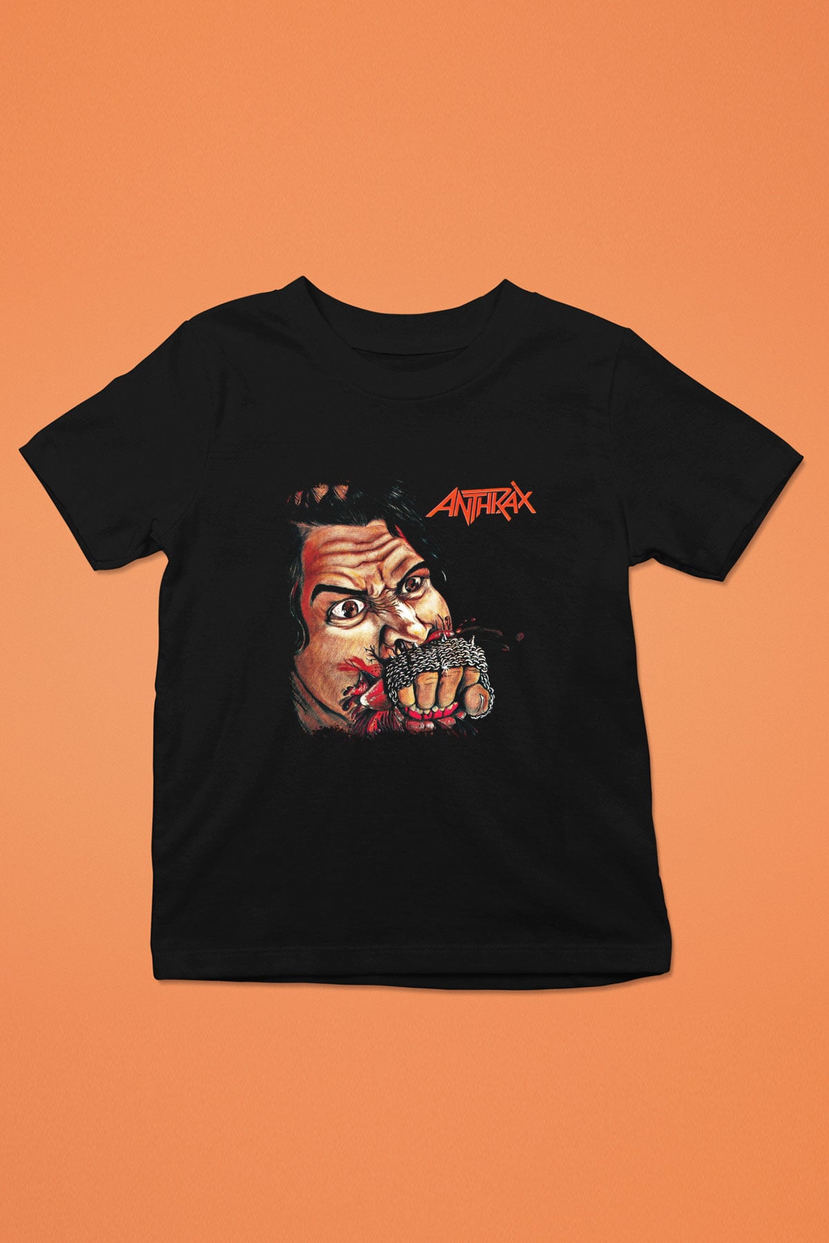 Anthrax Baskılı Unisex Siyah Çocuk Tişört