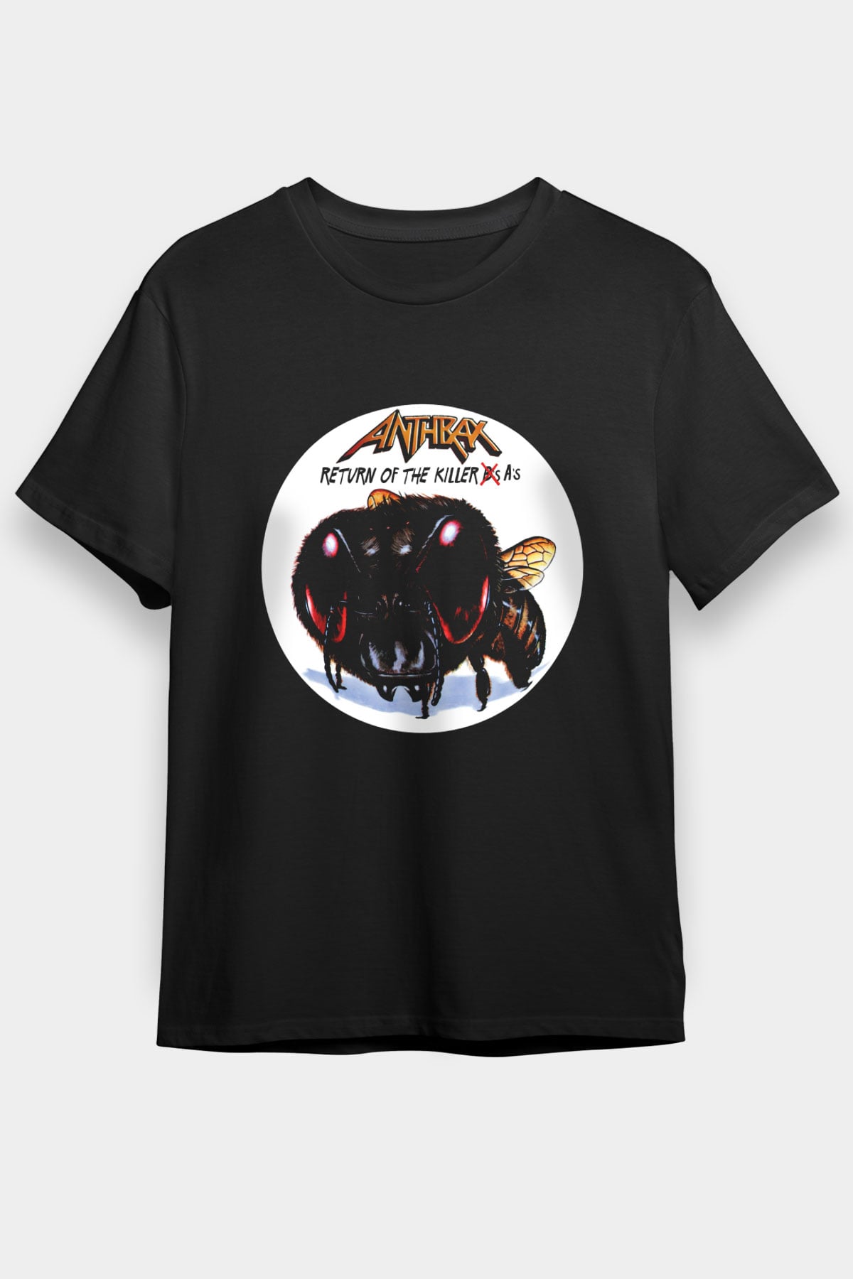 Anthrax Baskılı Unisex Siyah Tişört