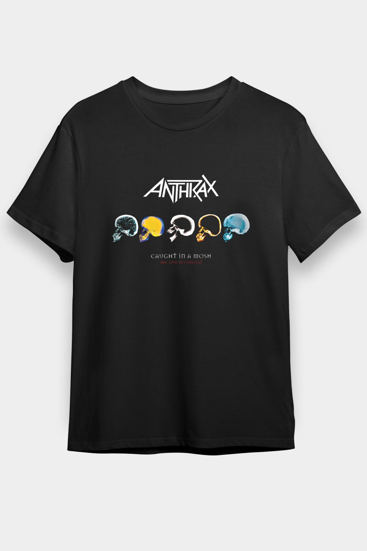 Anthrax Baskılı Unisex Siyah Tişört