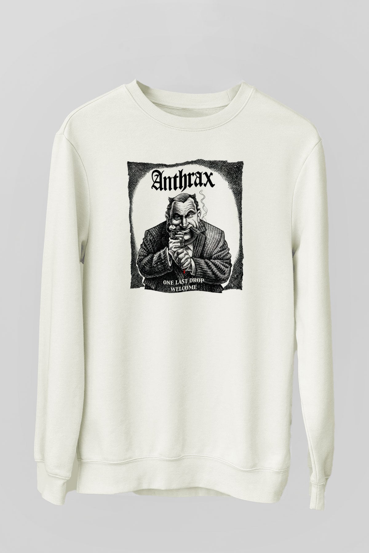 Anthrax Beyaz Unisex Sweatshirt