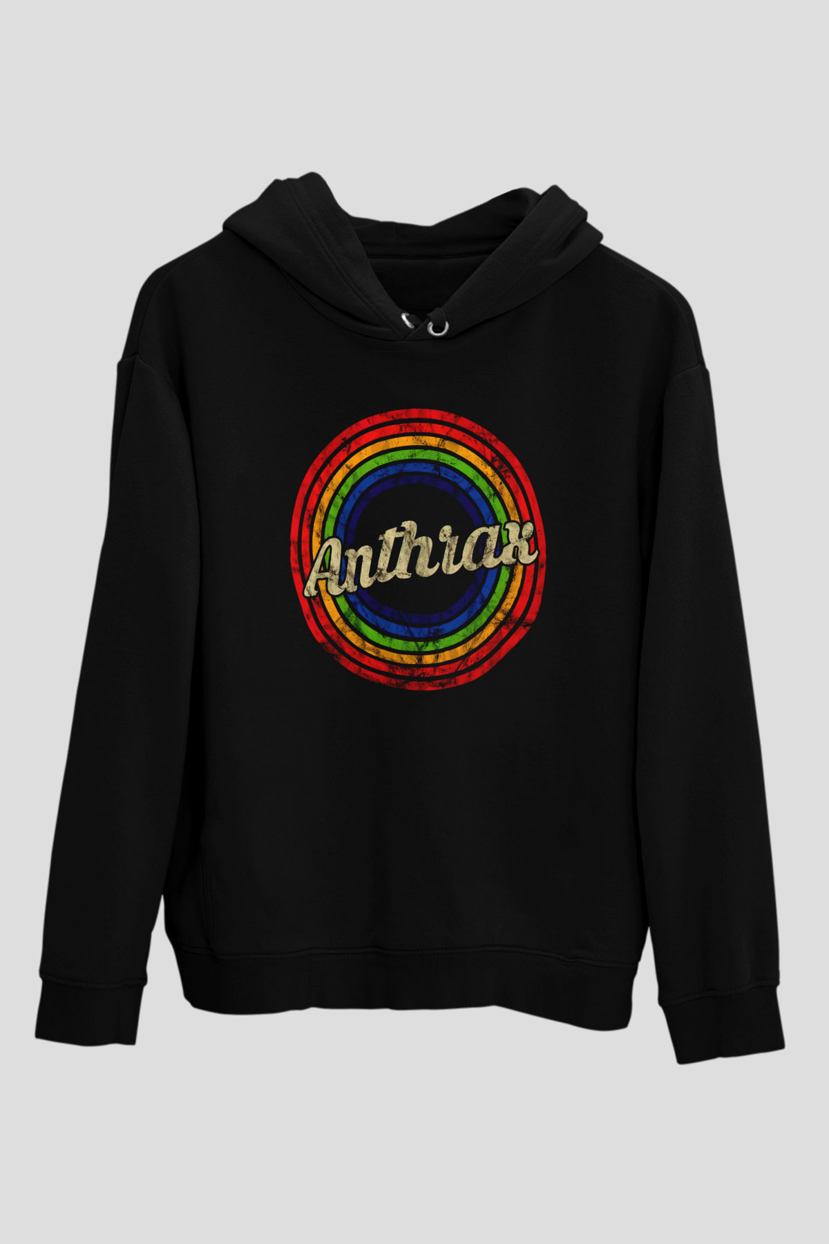 Anthrax Siyah Unisex Kapüşonlu Sweatshirt