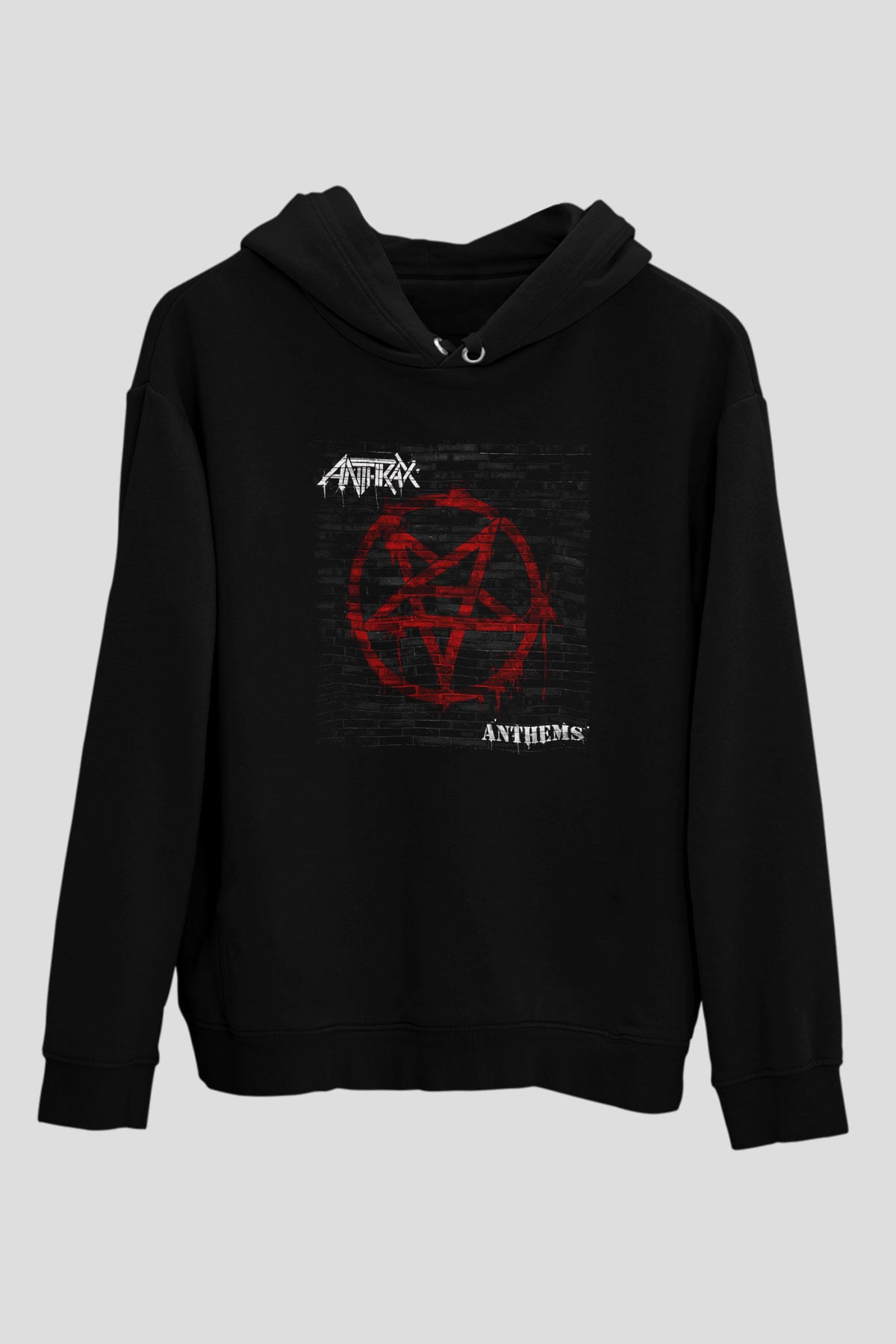 Anthrax Siyah Unisex Kapüşonlu Sweatshirt