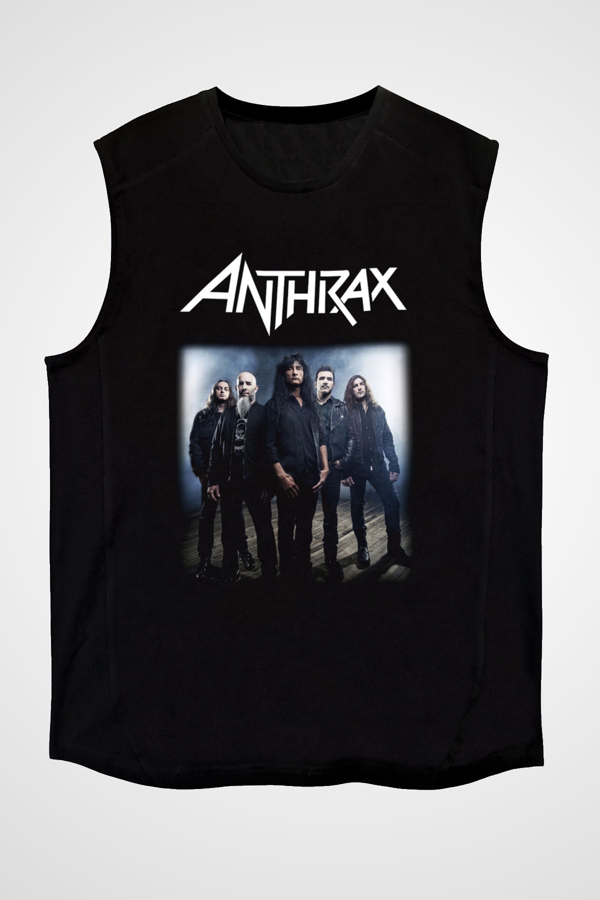 Anthrax Siyah Unisex Kolsuz Tişört
