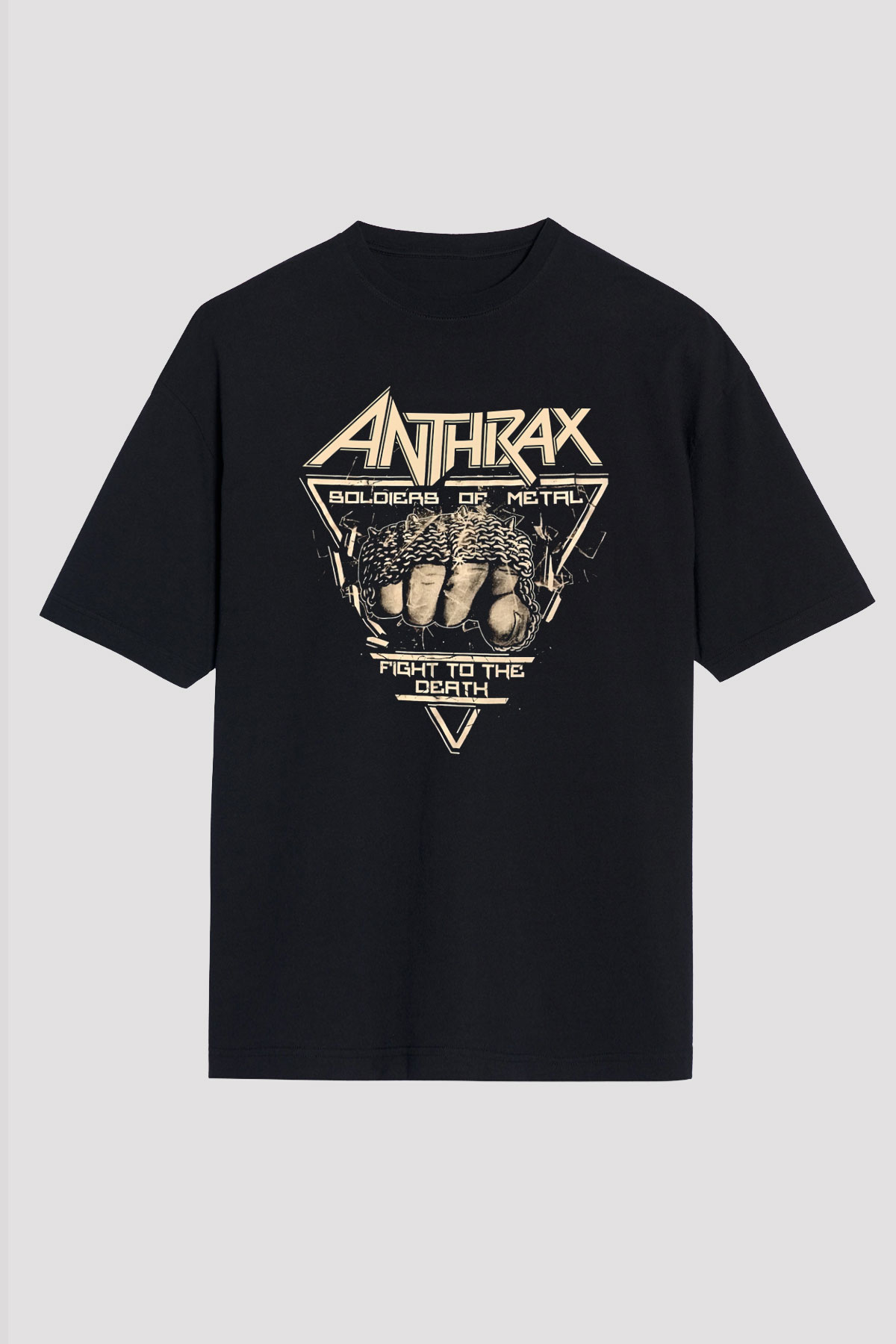 Anthrax Siyah Unisex Oversize Tişört T-Shirt