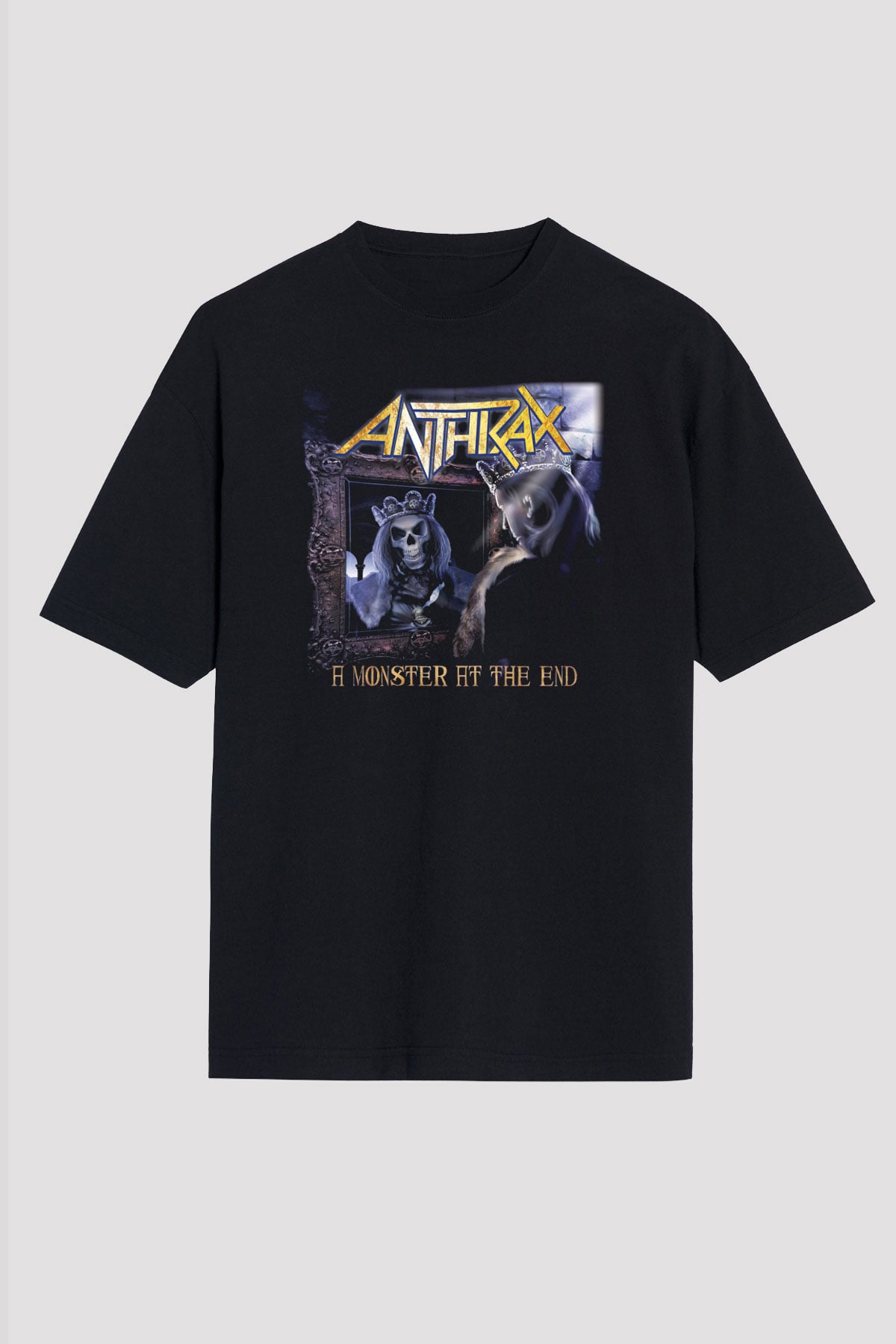 Anthrax Siyah Unisex Oversize Tişört T-Shirt
