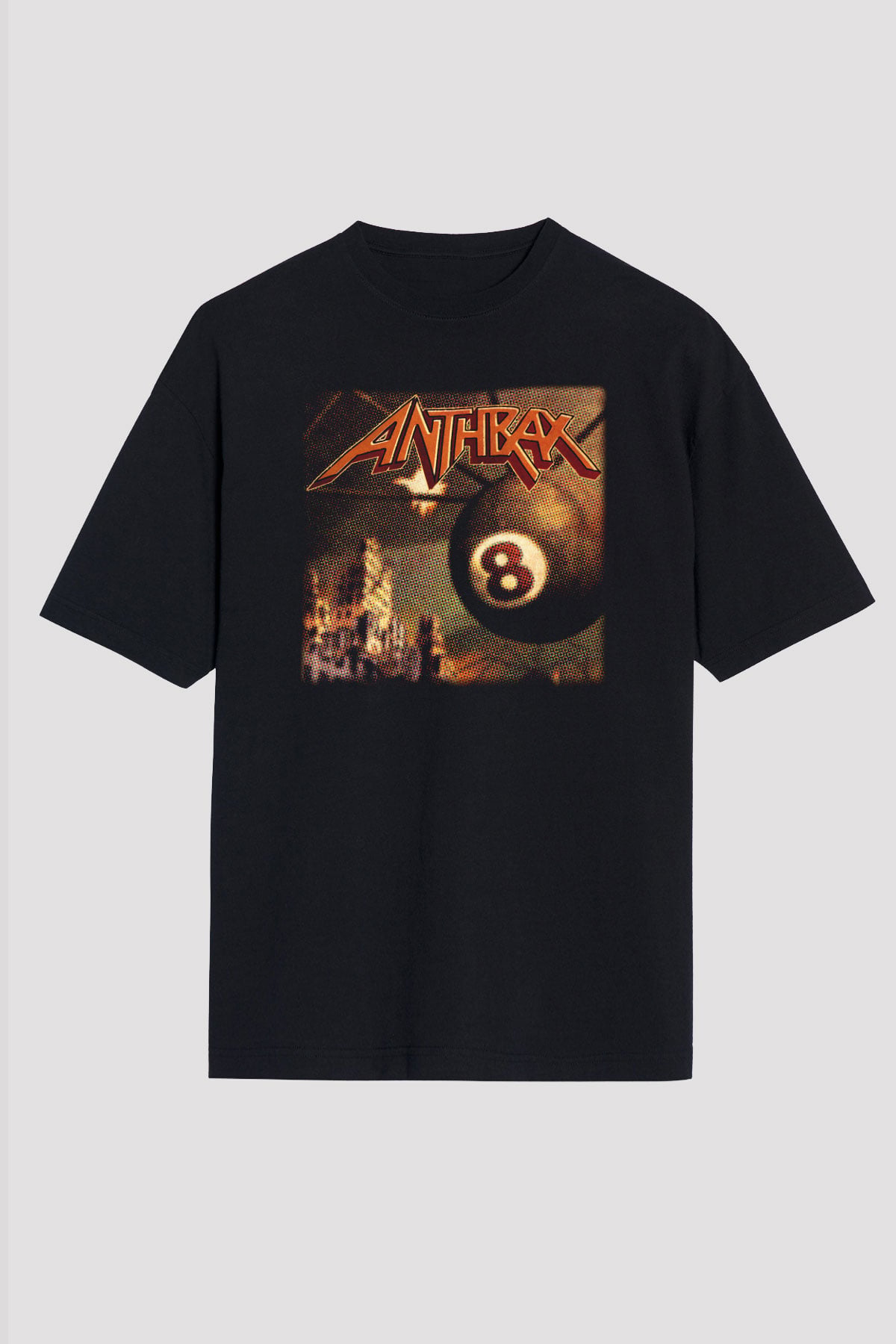 Anthrax Siyah Unisex Oversize Tişört T-Shirt